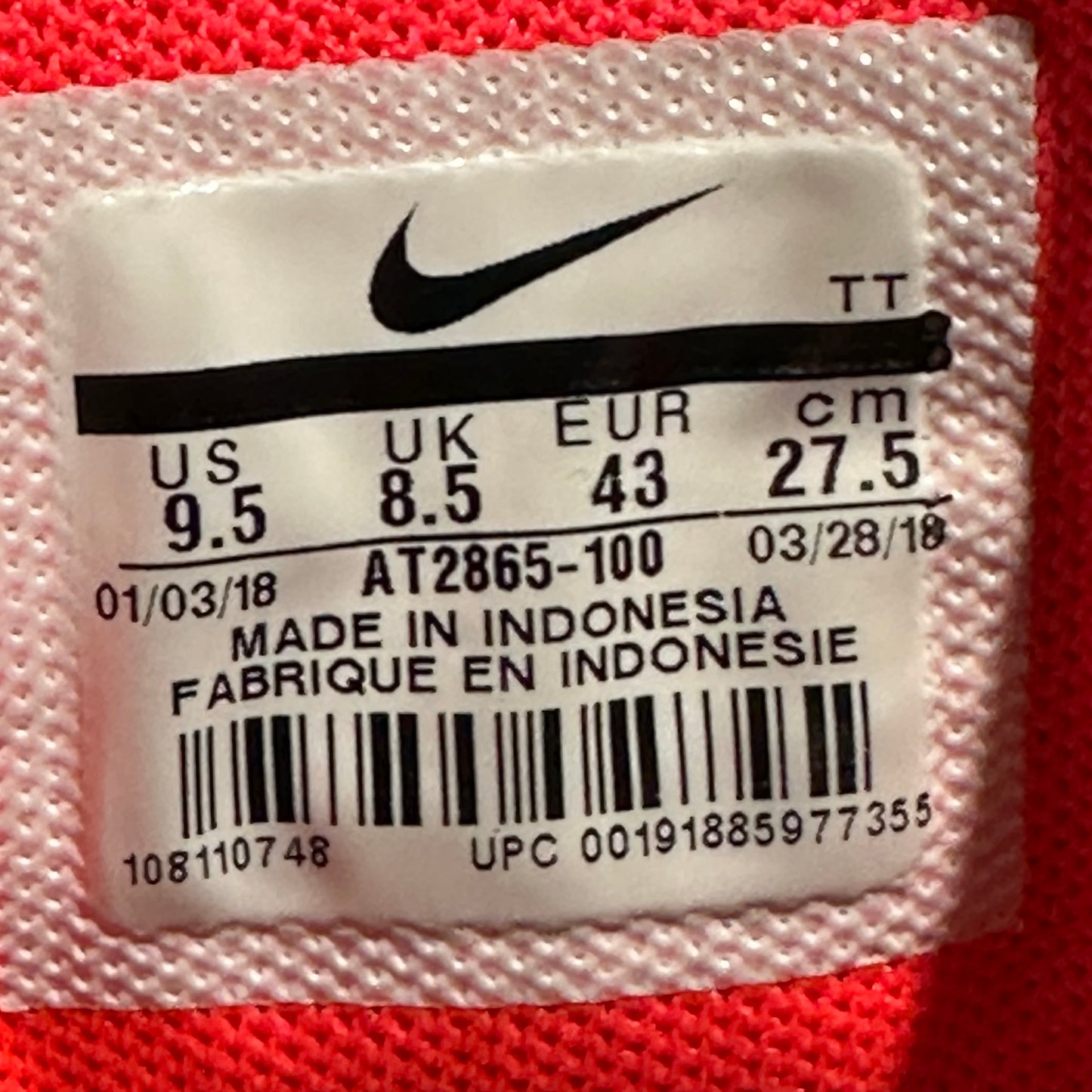 EU43 - US9.5 - UK8.5 • Air Max 95 OG Solar Red