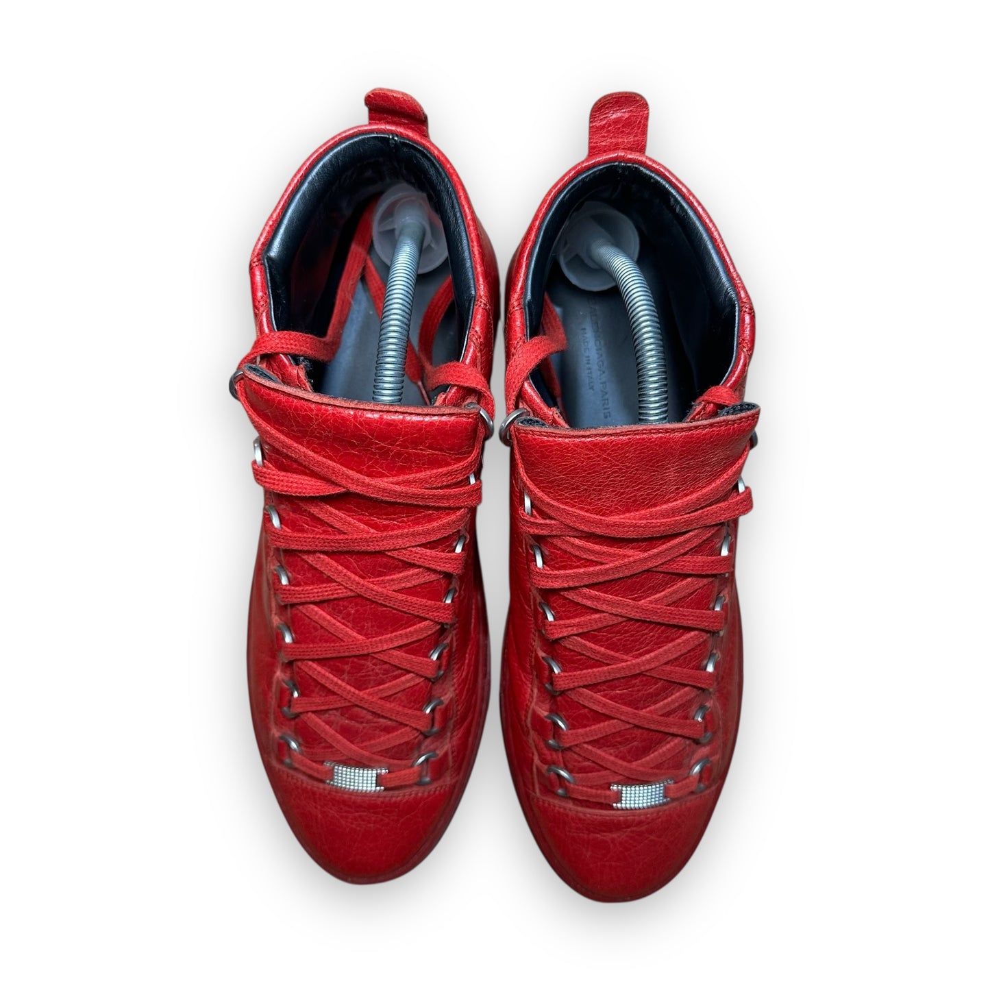 EU43 - US9.5 - UK8.5 • Balanciaga Arena High Leather Red