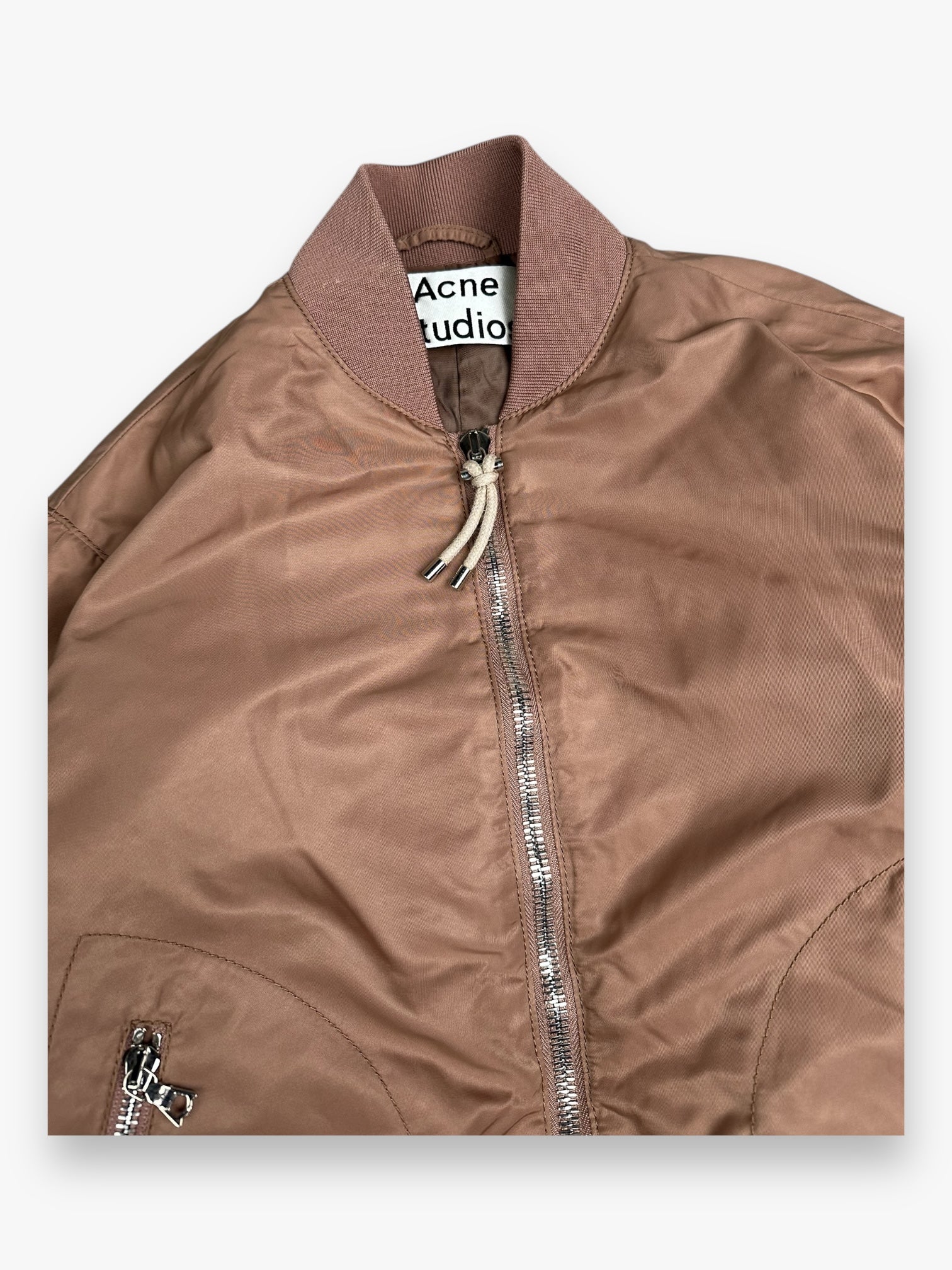 Acne Studios Azura Bomber Jacket Pink Satin AW16
