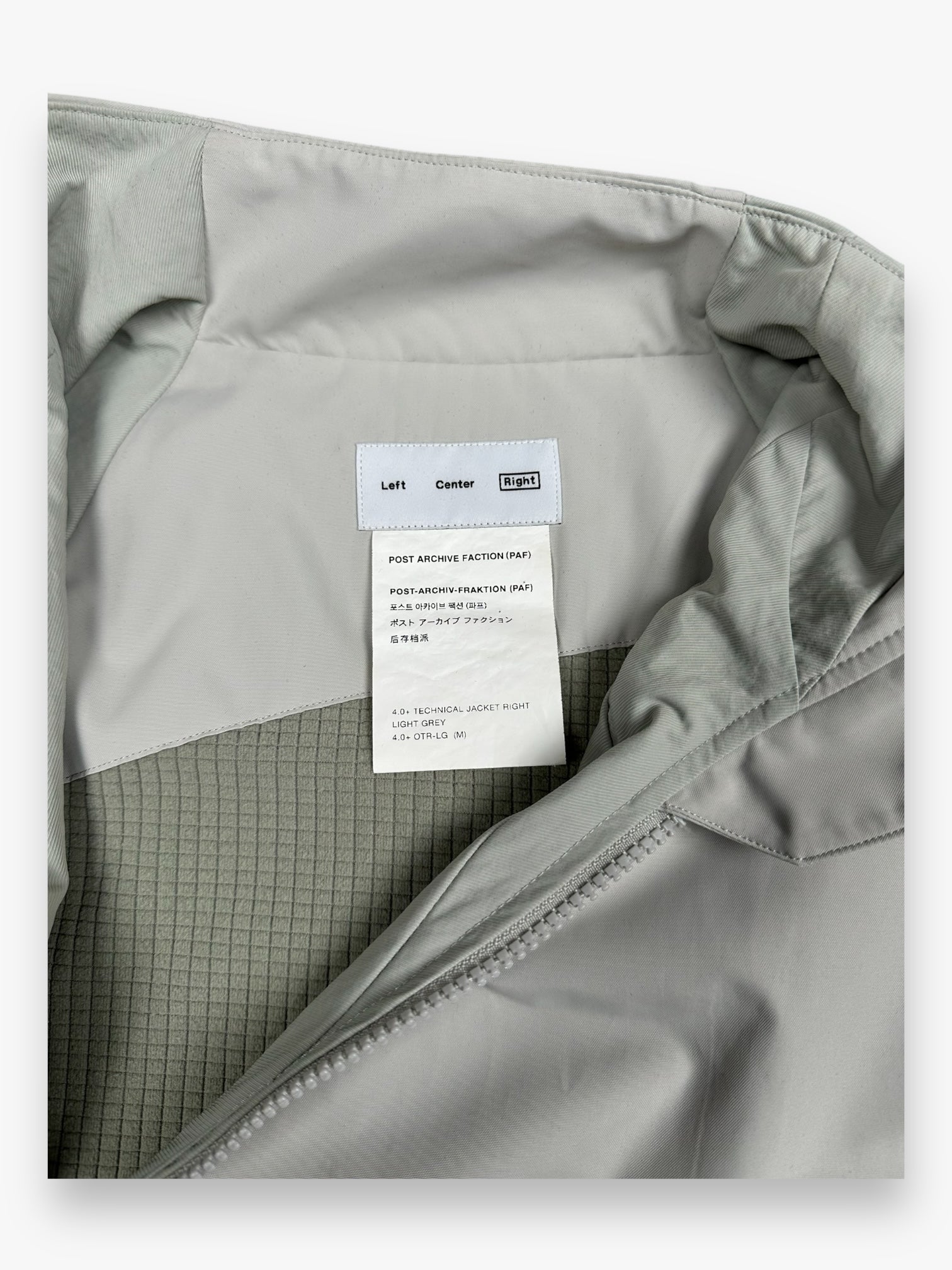 Jacket PAF (Post Archive Faction) 4.0+ Technical Right Light Grey