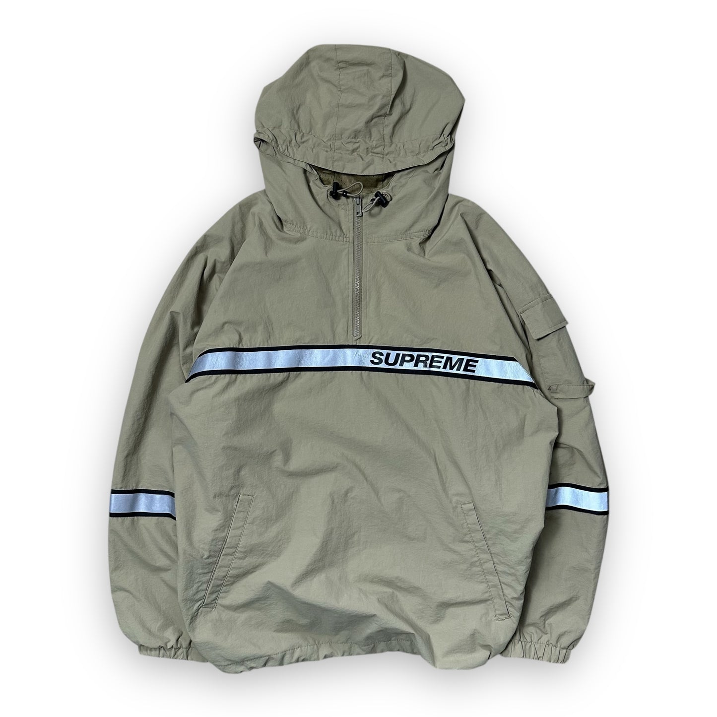 Jacket Supreme Reflective Taping Hooded Pullover Tan SS18 (M)