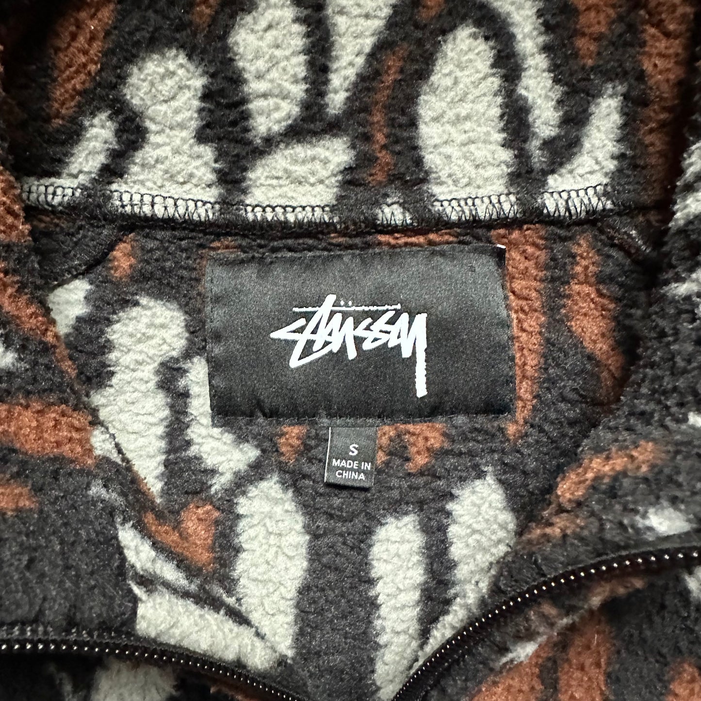 Jacket Stussy Fleece Tree Bark Brown (S)