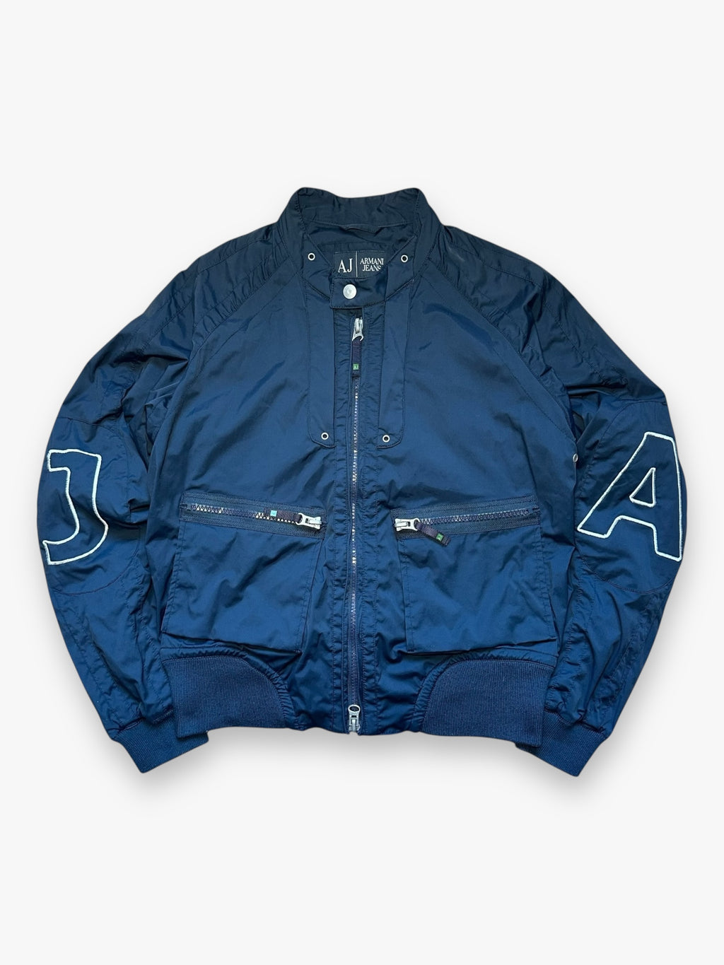 Jacket Armani Jeans Bomber « Letters » Navy 00s