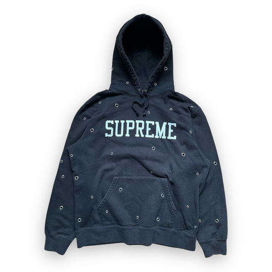 Sweatshirt Hoodie Supreme Eyelet Black SS20 (M)