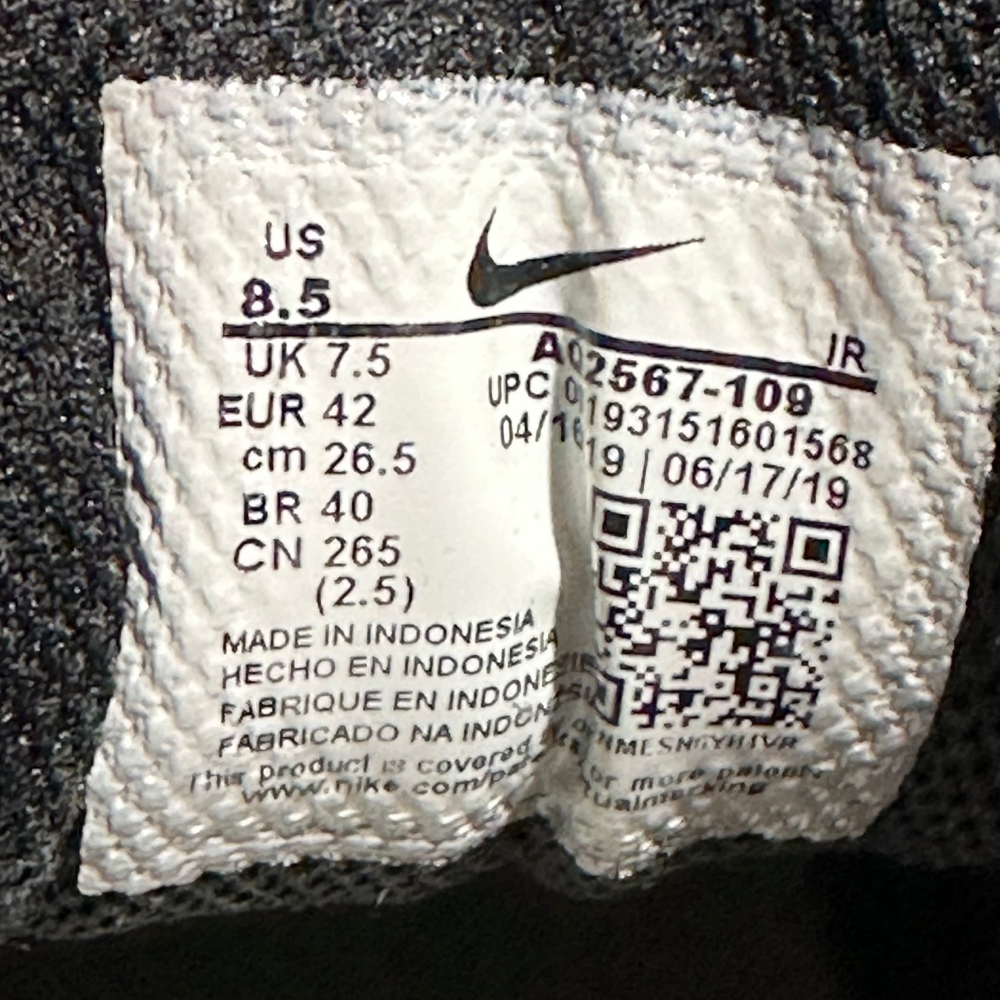 EU42 - US8.5 - UK7.5 • Air Max Tailwind 4 White Black Yellow