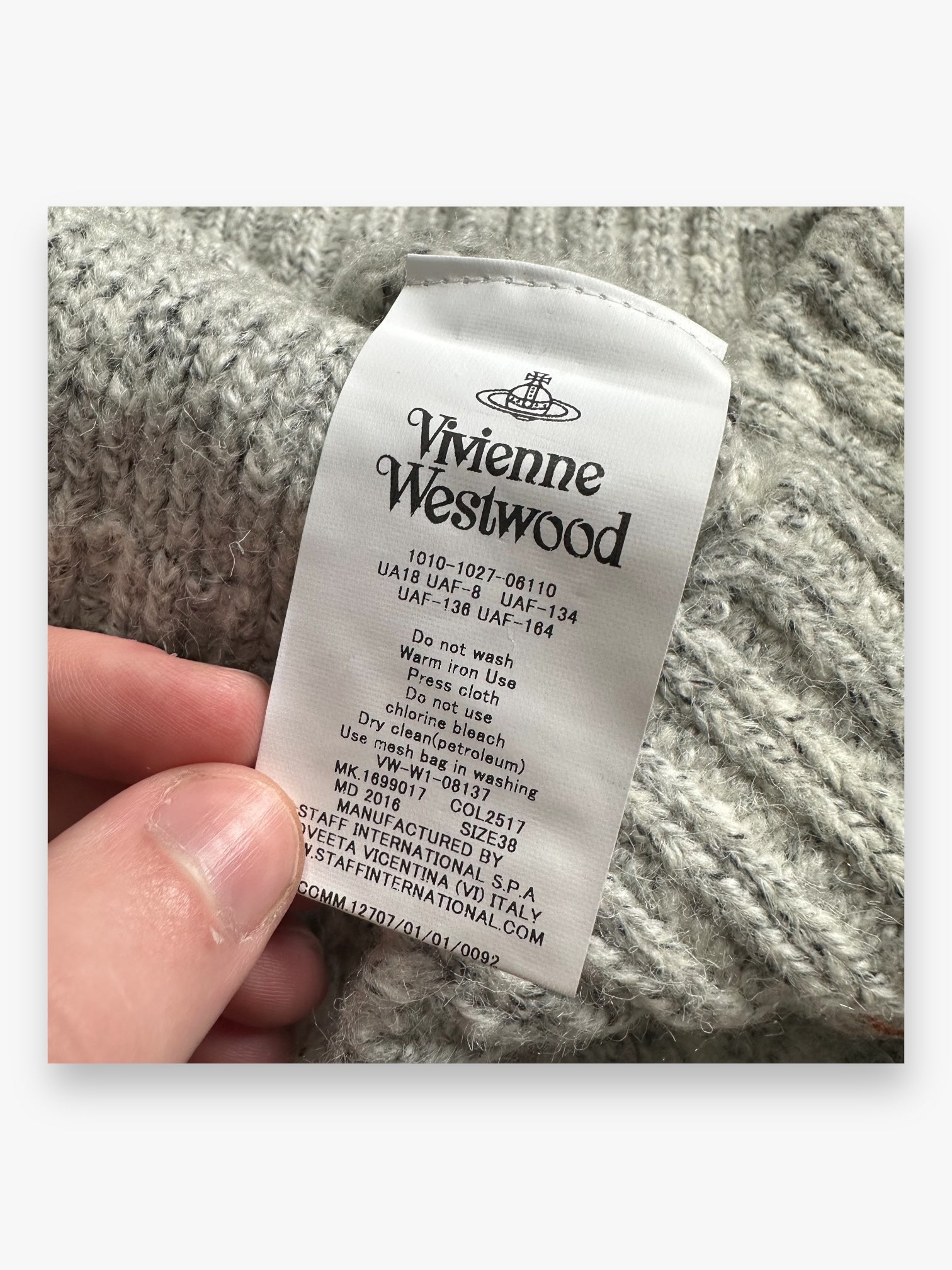 Vivienne Westwood Red Label Sweater Knit Grey Cream