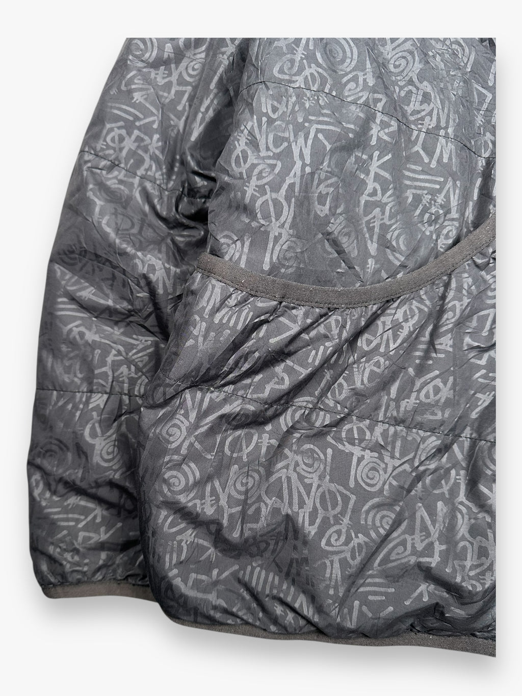 Stussy Reversible Puffer Jacket Script Black vintage