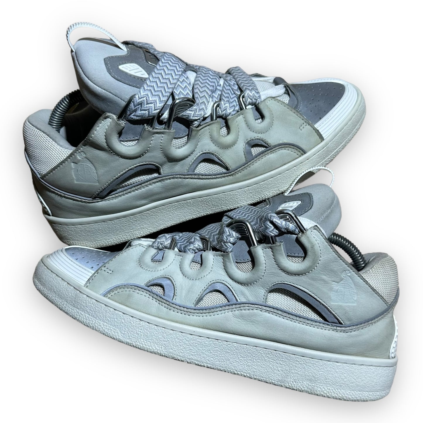 EU43 - US9.5 - UK8.5 • Lanvin Curb White Grey Reflective