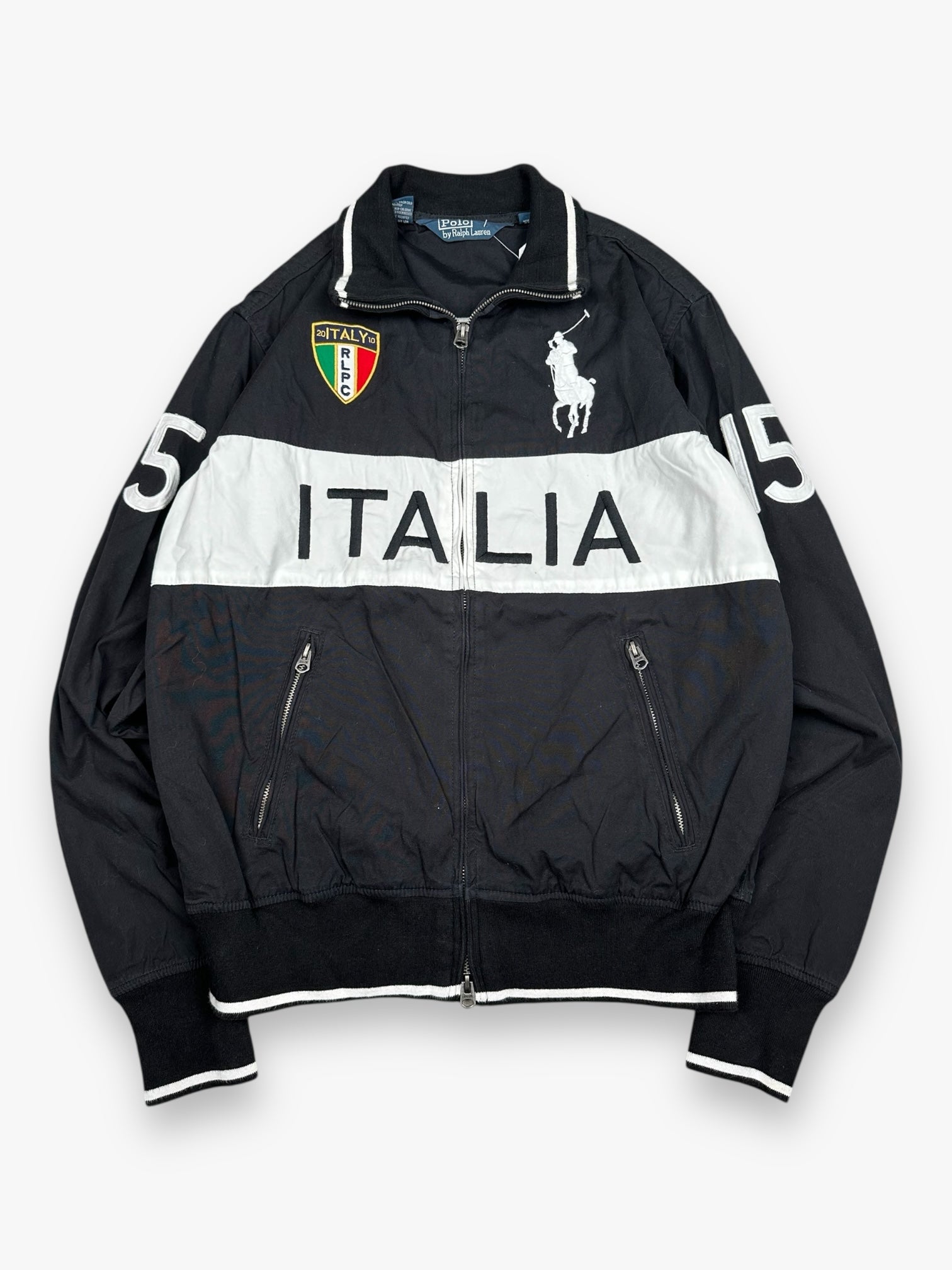 Jacket Ralph Lauren Flag Italia Black vintage