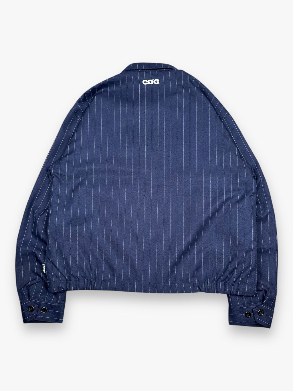 Stussy CDG Pin Striped Bing Jacket Navy SS20