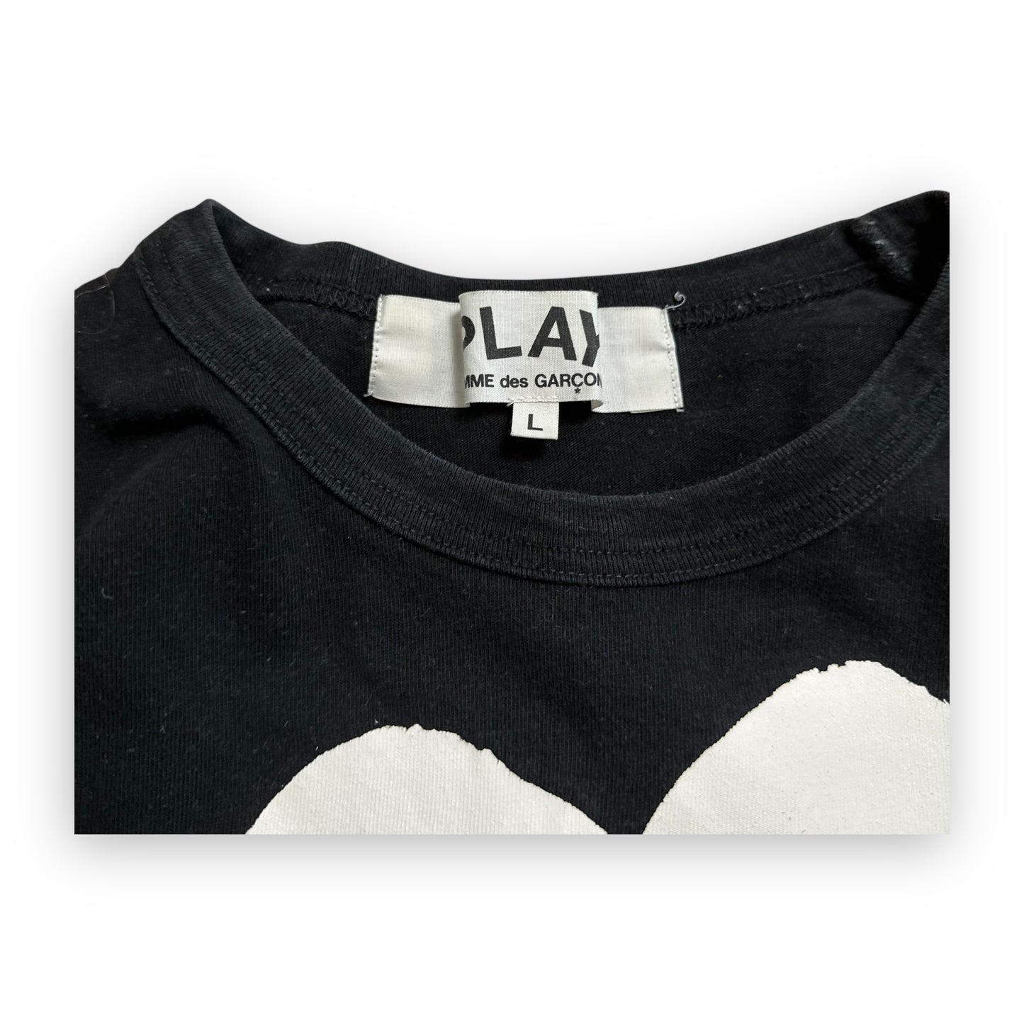 Tee Comme des Garçons PLAY White Heart Black (M)