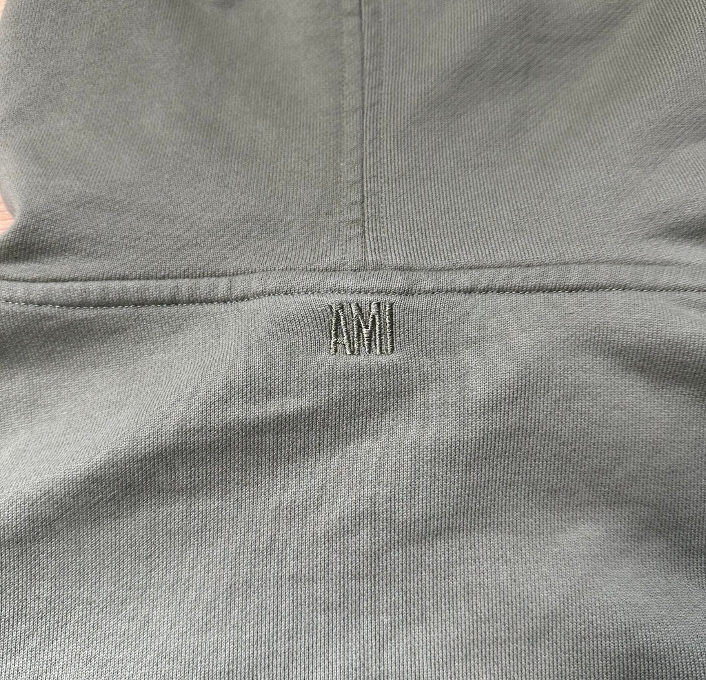 Sweatshirt Hoodie Ami Paris Khaki