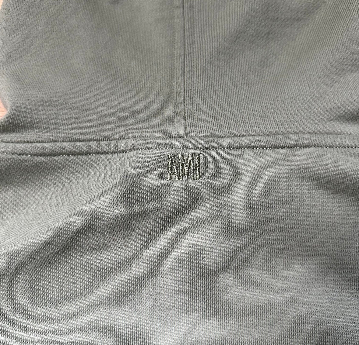 Sweatshirt Hoodie Ami Paris Khaki