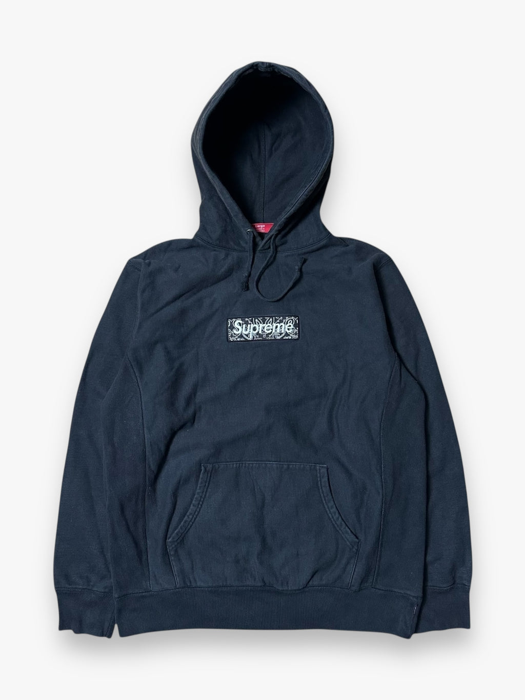 Sweatshirt Hoodie Supreme Box Logo Bandana Black FW19