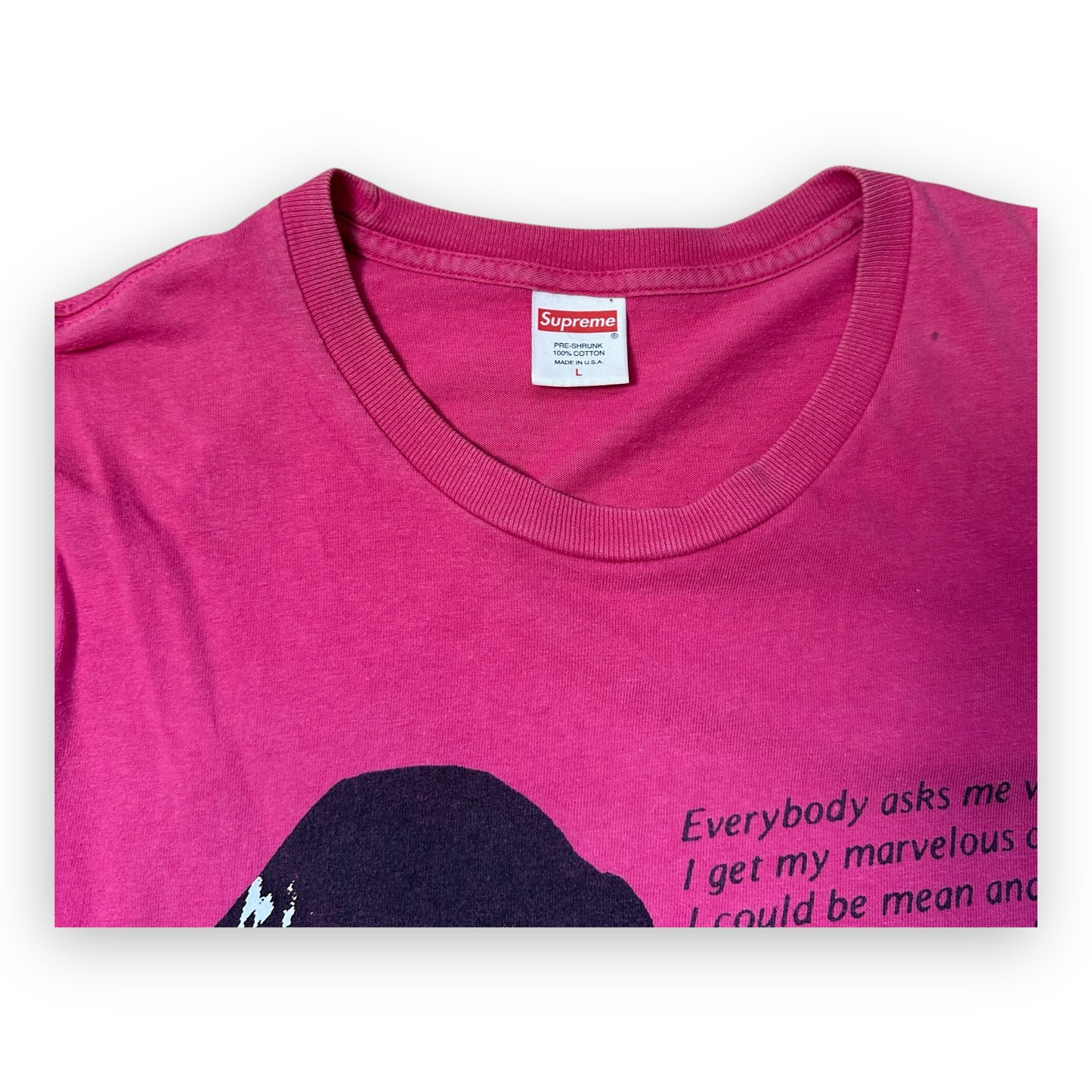 Tee Supreme Mean Dark Pink SS17 (L)