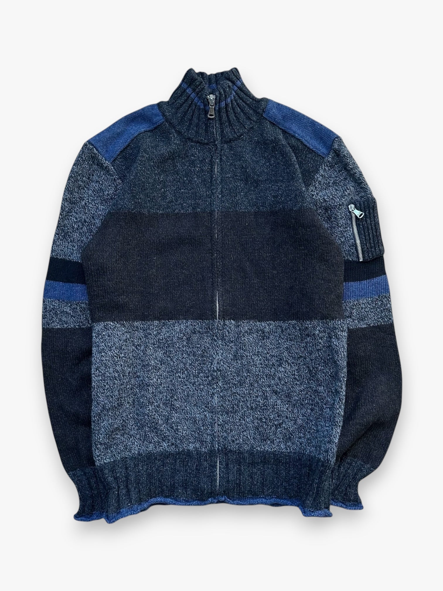 Sweater Dolce & Gabbana Pattern Black Grey Blue vintage