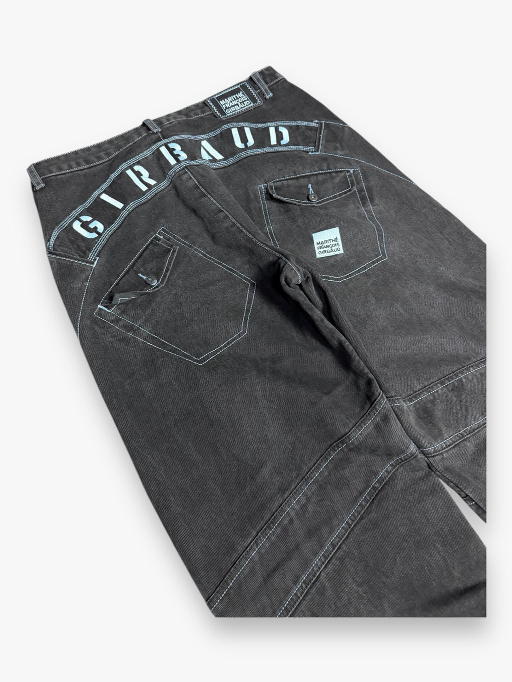 Marithe + Francois Girbaud SAMPLE Cross Script Jeans Black Blue