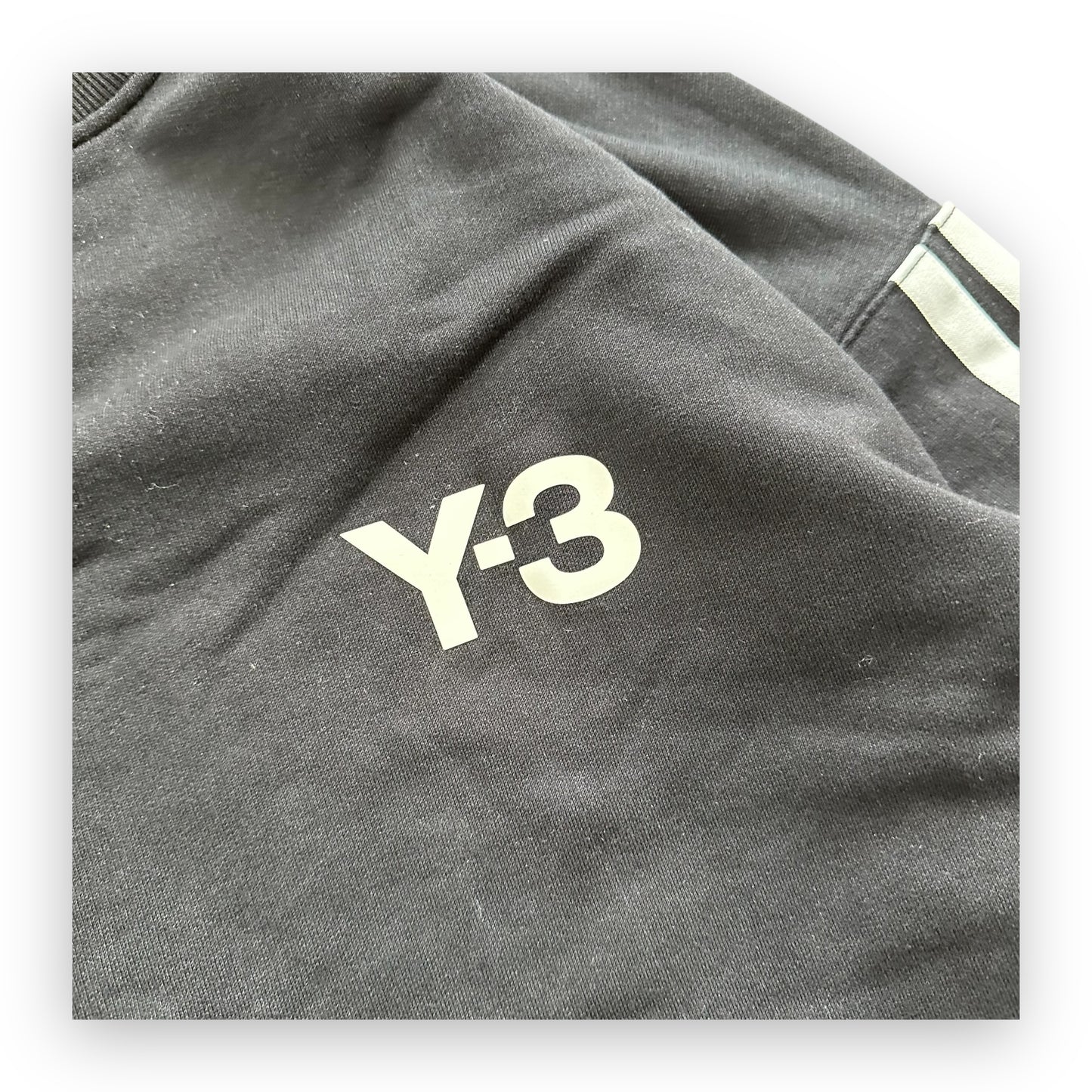 Sweatshirt Crewneck Y-3 Asymetrical Striped Black (L)