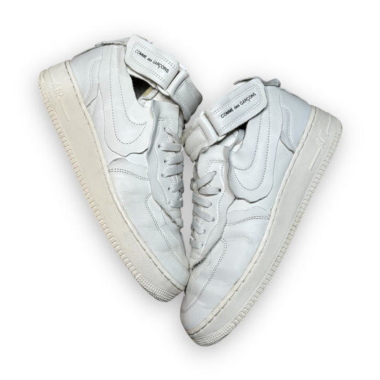 EU44 - US10 - UK9 • Air Force 1 Mid Comme des Garcons White