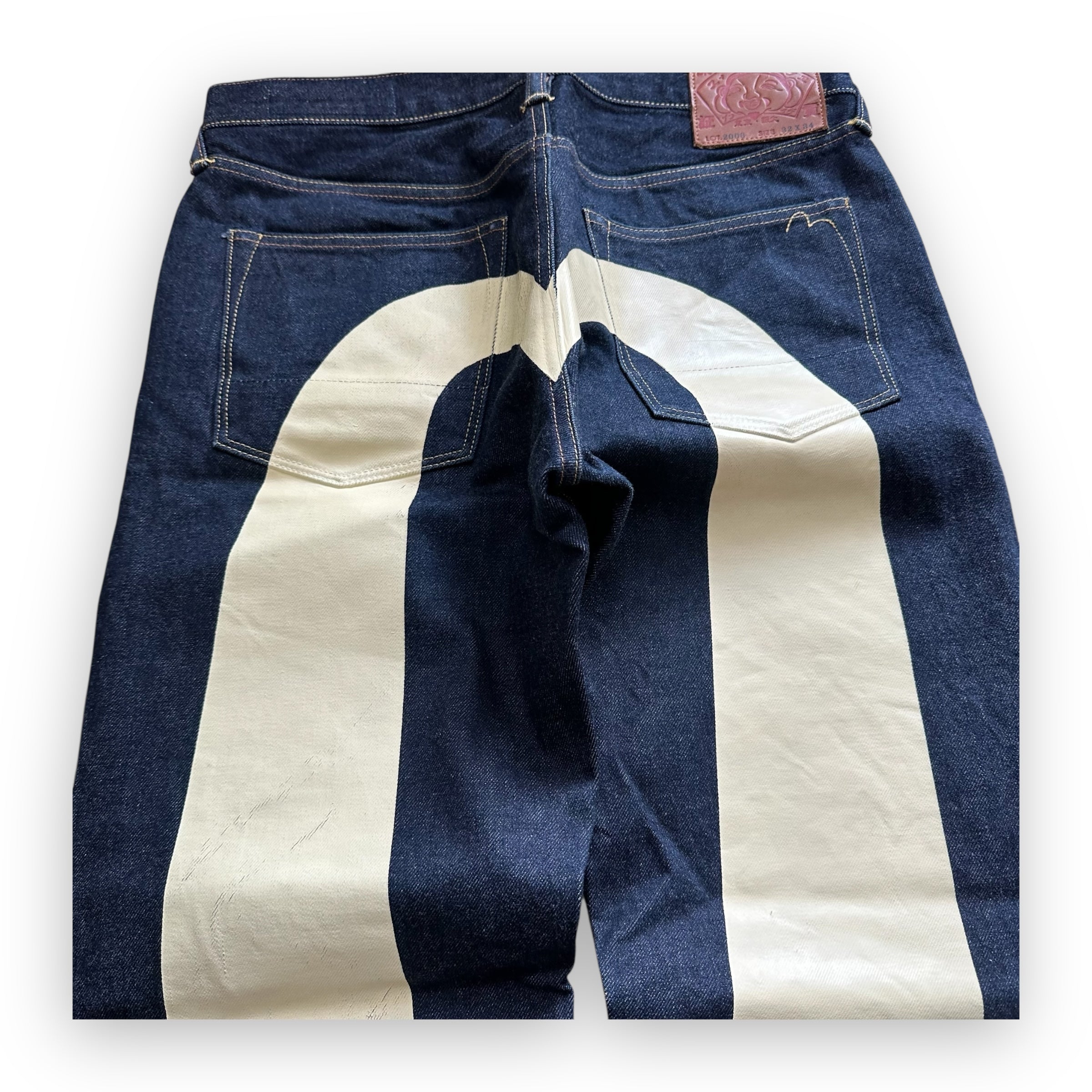 Jeans Evisu Daicock Embroidery Lot 2000 White/Red