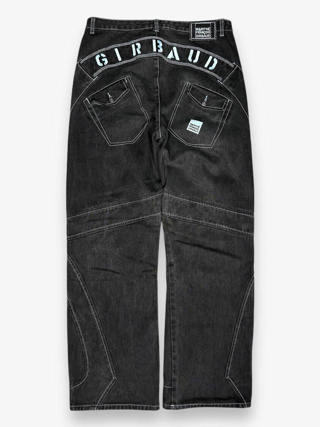 Marithe + Francois Girbaud SAMPLE Cross Script Jeans Black Blue