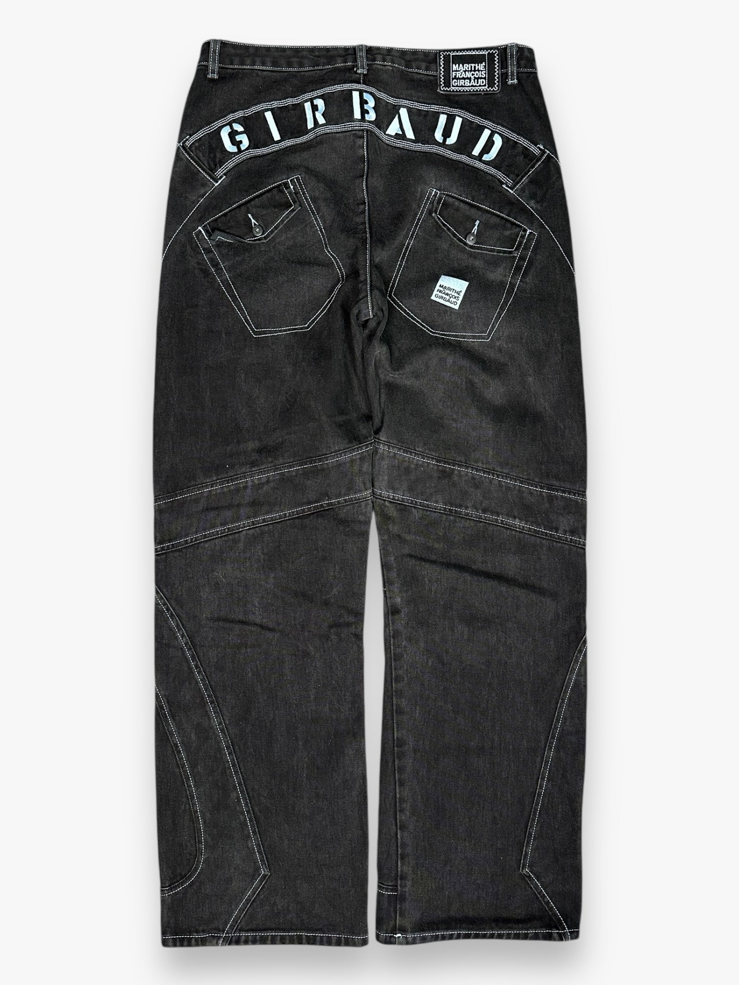 Marithe + Francois Girbaud SAMPLE Cross Script Jeans Black Blue