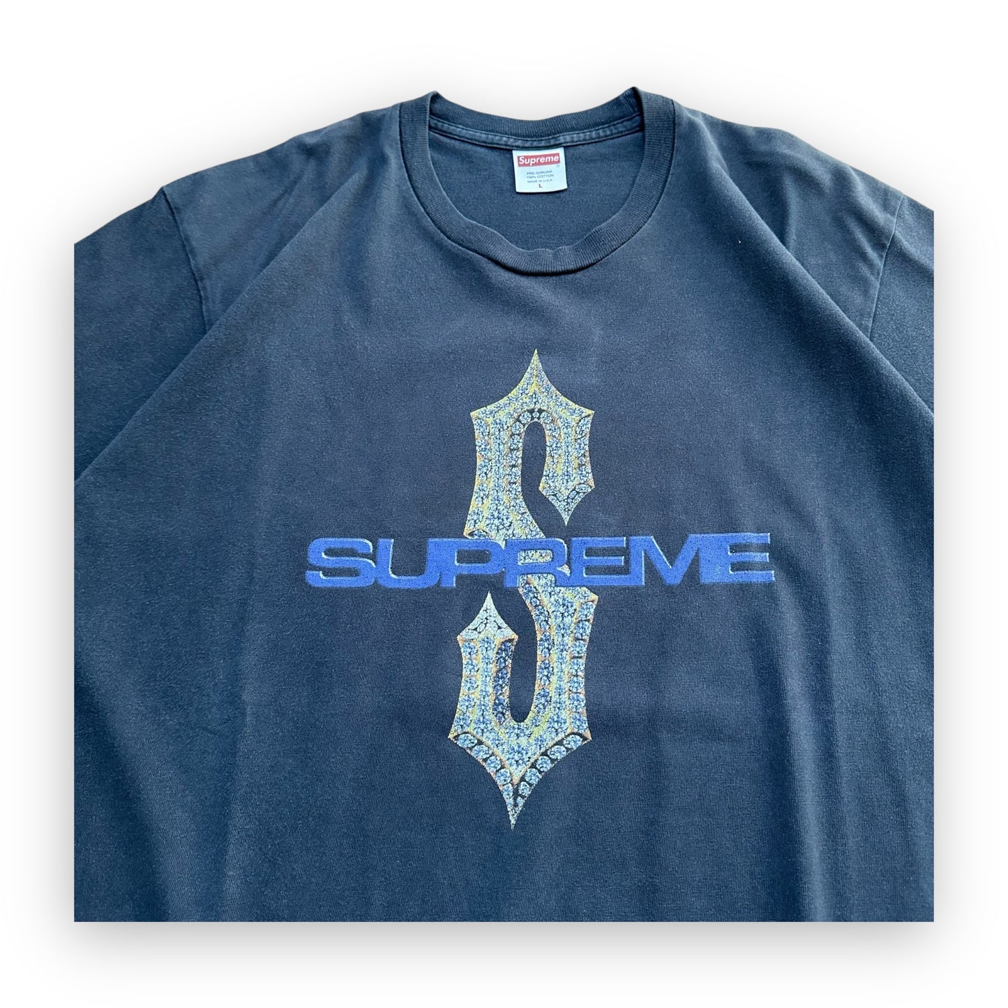 Tee Supreme Diamond Black SS18 (L)