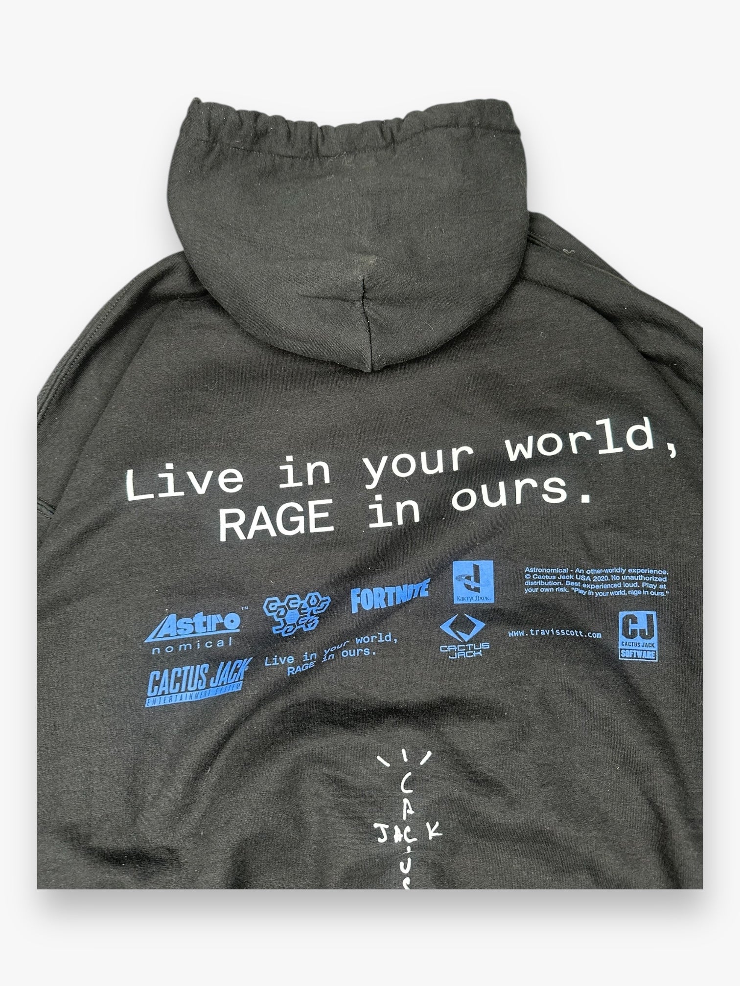 Sweatshirt Hoodie Travis Scott Cactus Jack x Fortnite Black