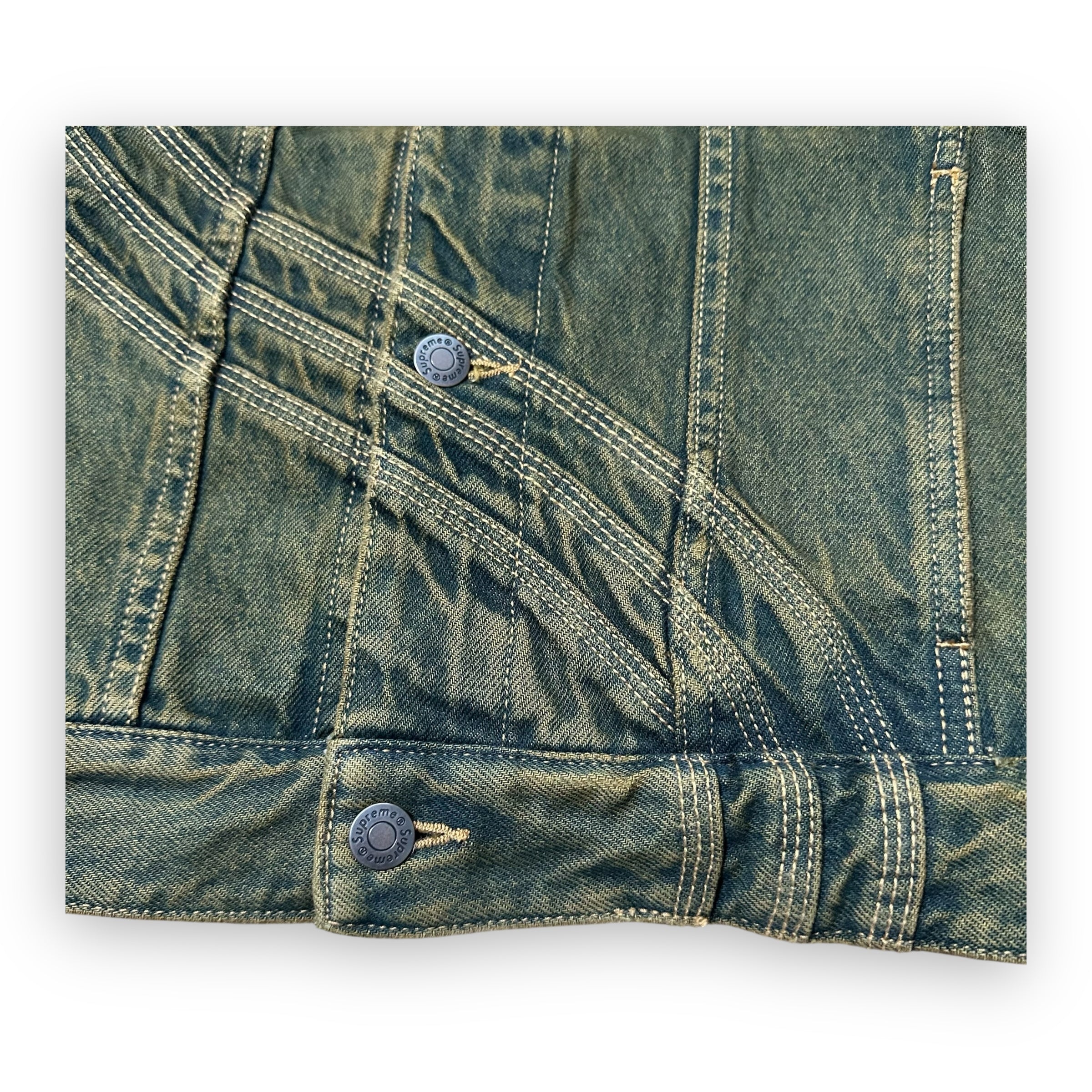 Jacket Supreme Denim S Logo Dirty Green SS24