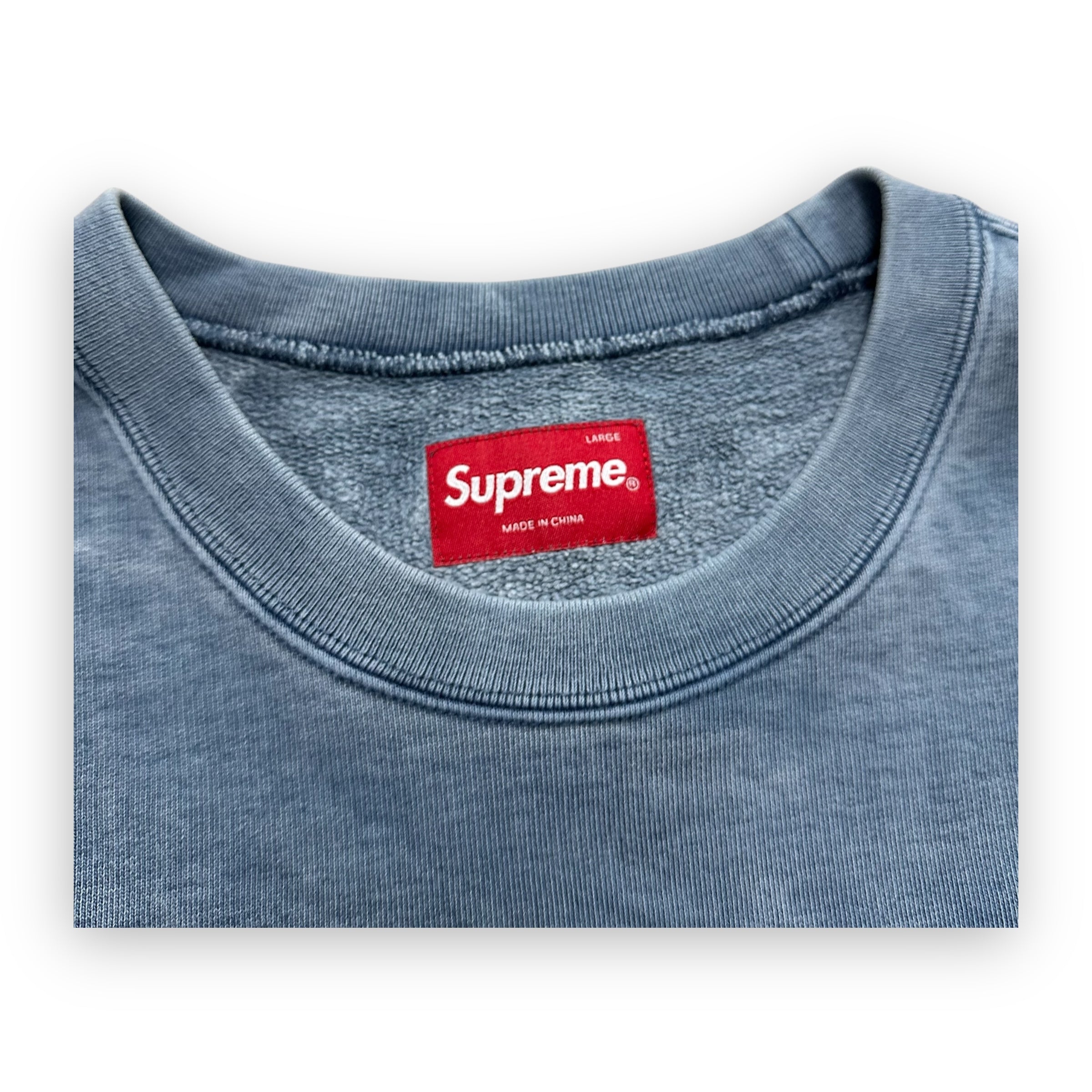 Sweatshirt Crewneck Supreme Overdyed Navy SS18