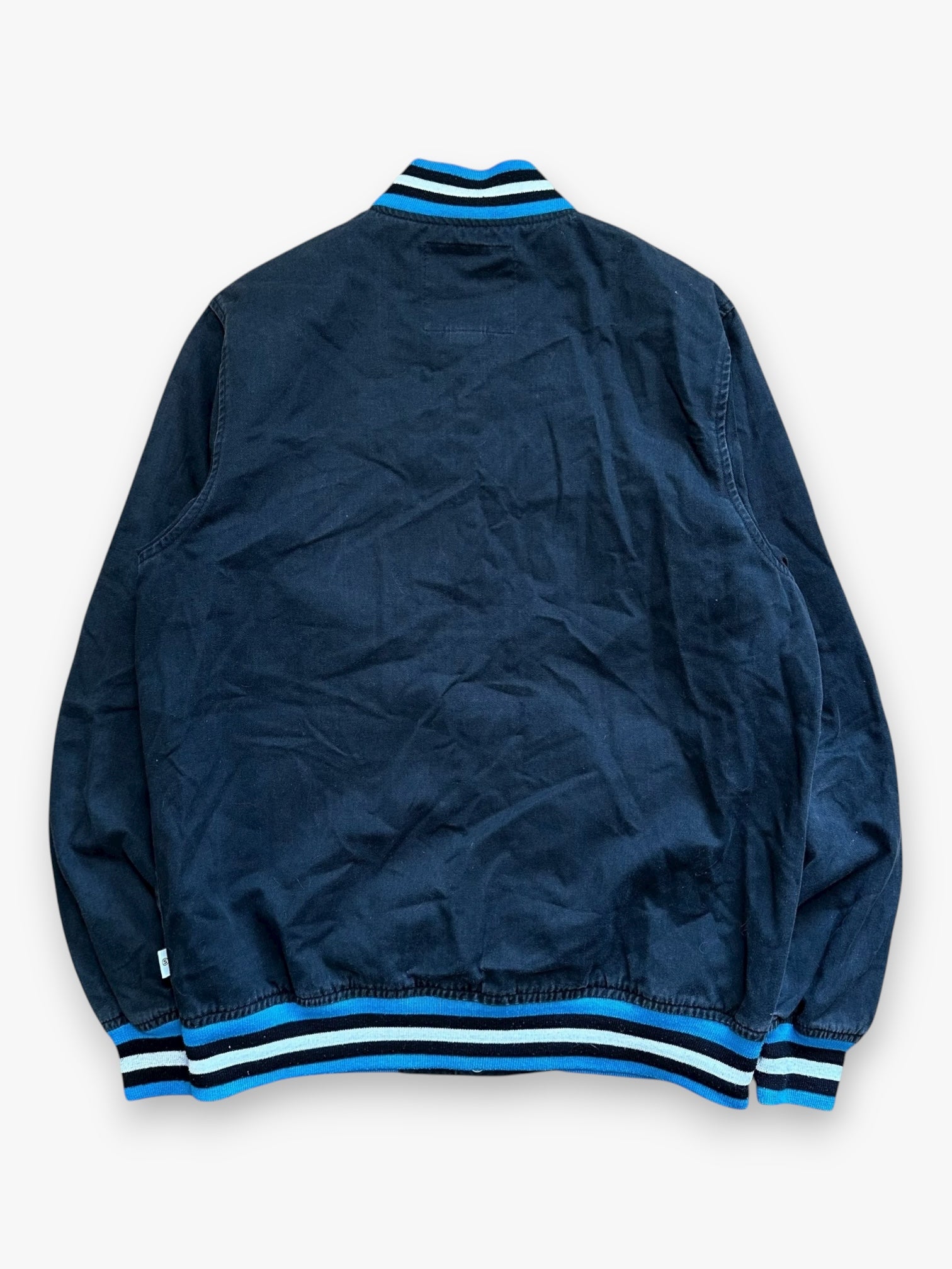 Jacket Stussy Bomber University Black Blue vintage
