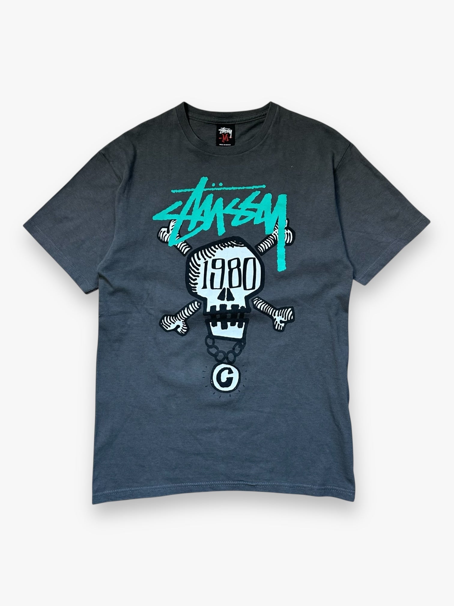 Vintage Dark Grey Stussy Tee
