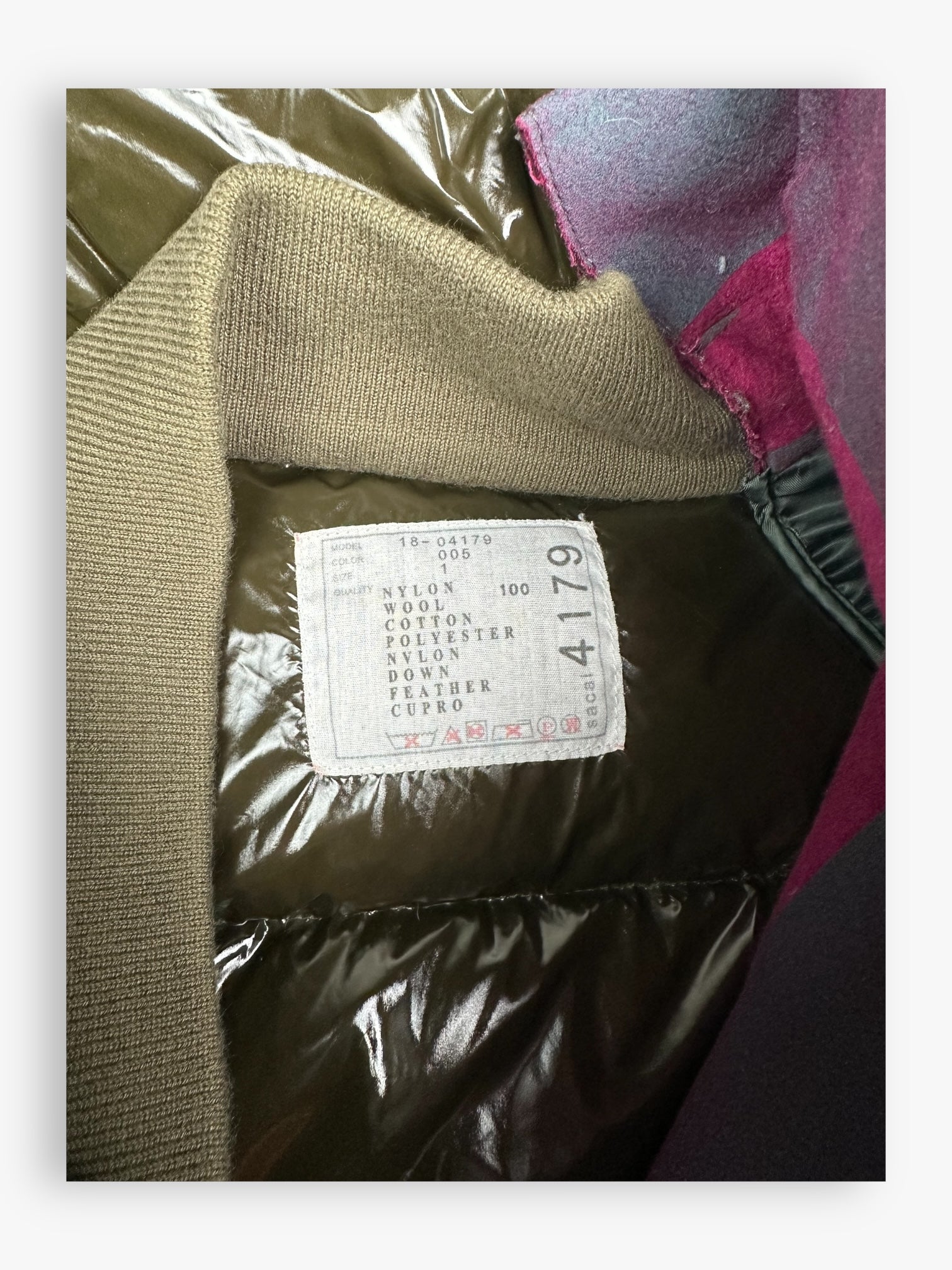 Sacai Oversized Hybrid Jacket Puffer/Bomber/Coat AW18