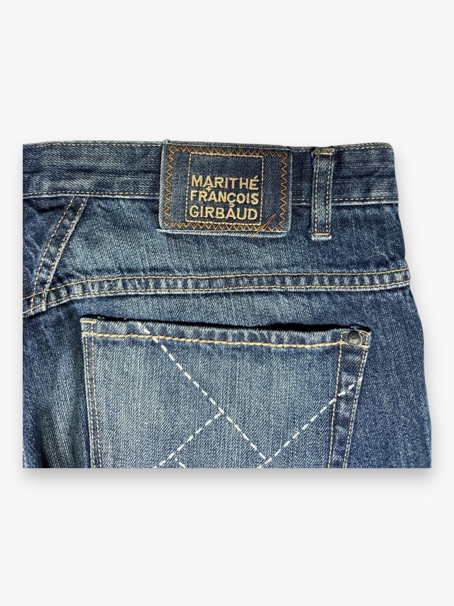 Marithe + Francois Girbaud SAMPLE Bootcut Jeans Faded Blue