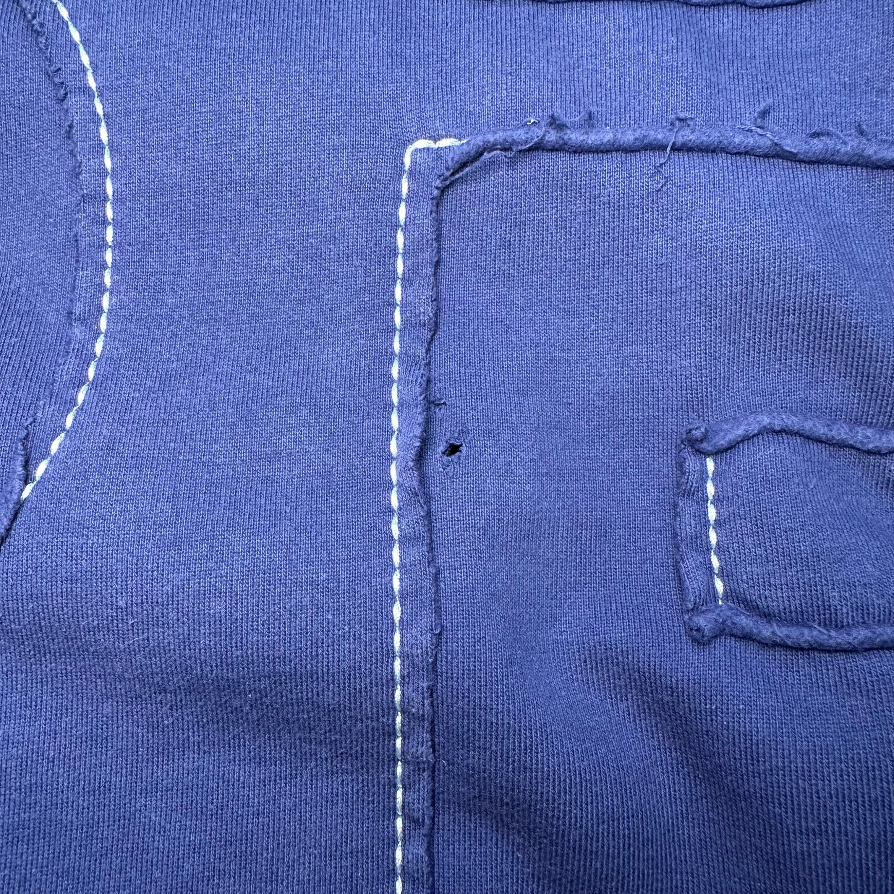 Sweatshirt Hoodie Supreme Cutout Letters Washed Navy SS20