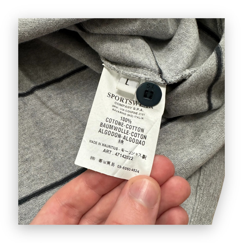 Polo Longsleeve Stone Island Denims Striped Grey AW07