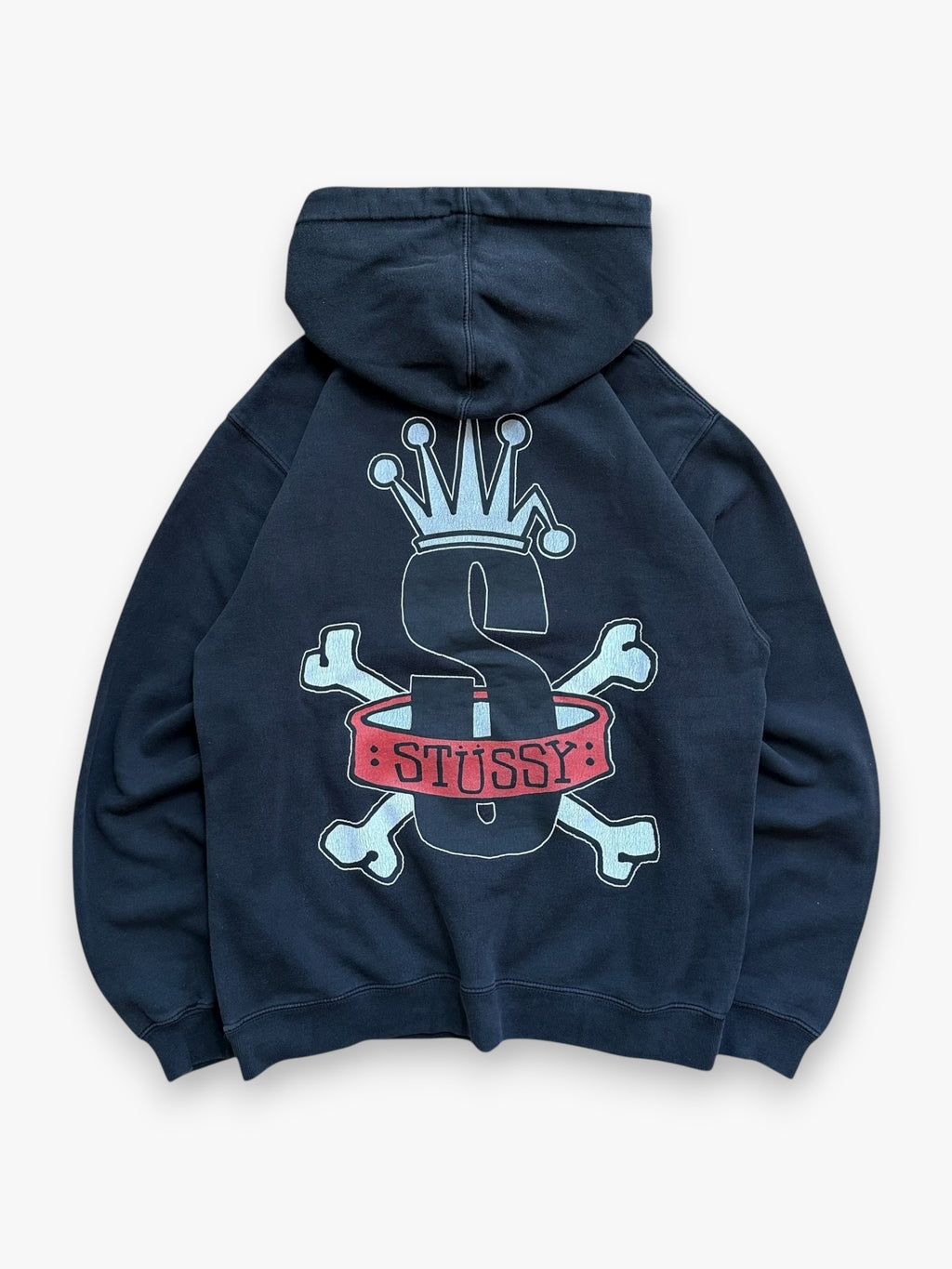 Sweatshirt Hoodie Stussy Crown Black vintage