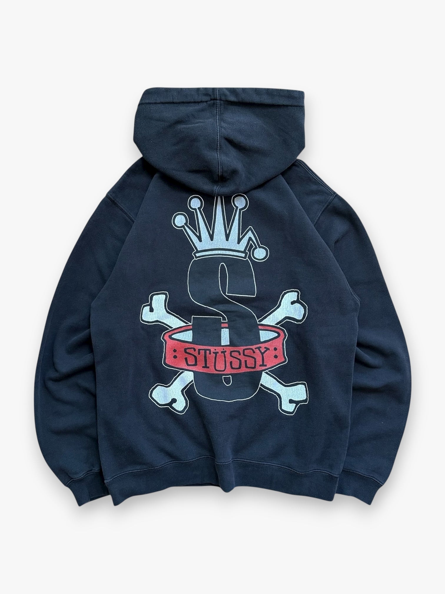 Sweatshirt Hoodie Stussy Crown Black vintage