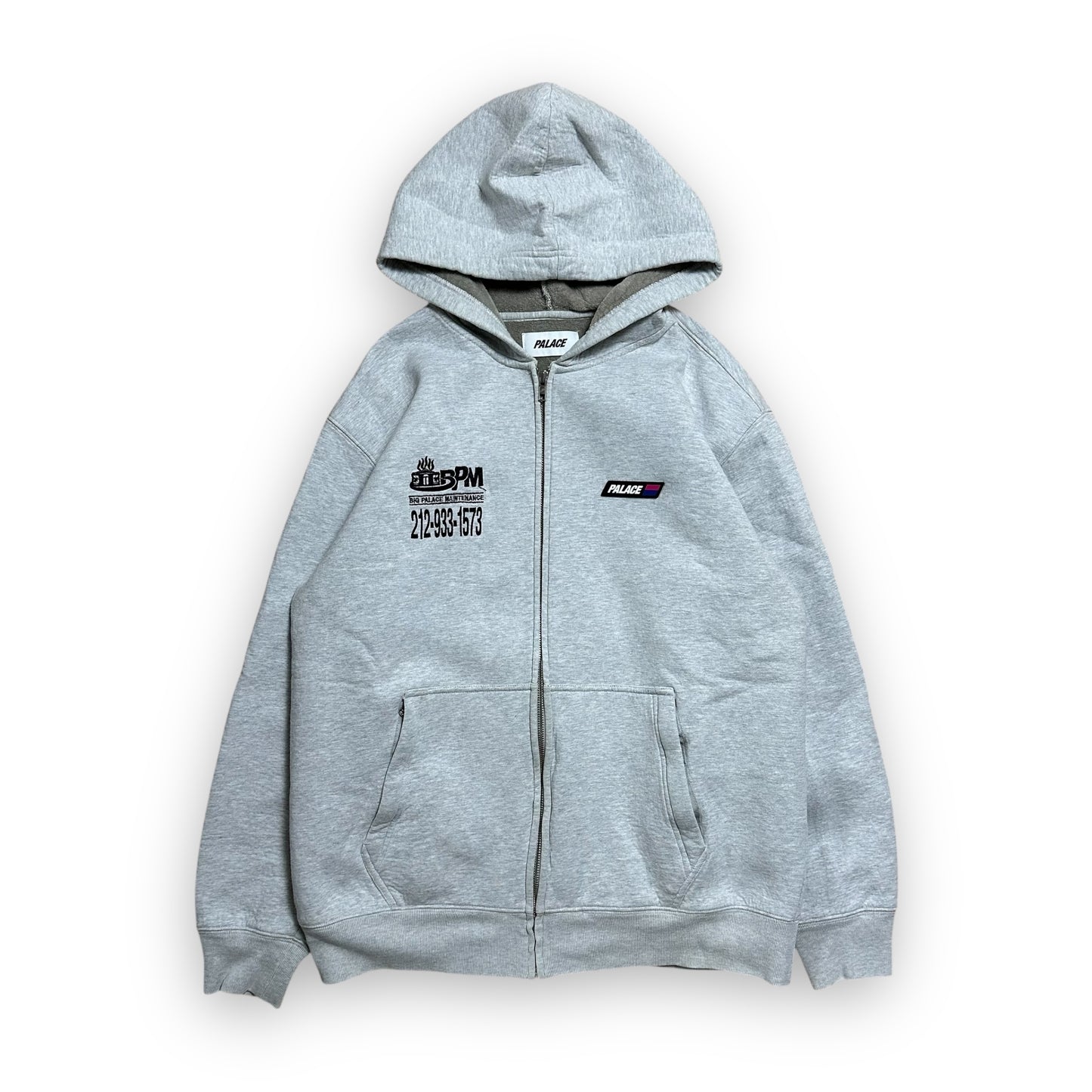 Sweatshirt Hoodie Zip Palace Palasonic Grey (L)
