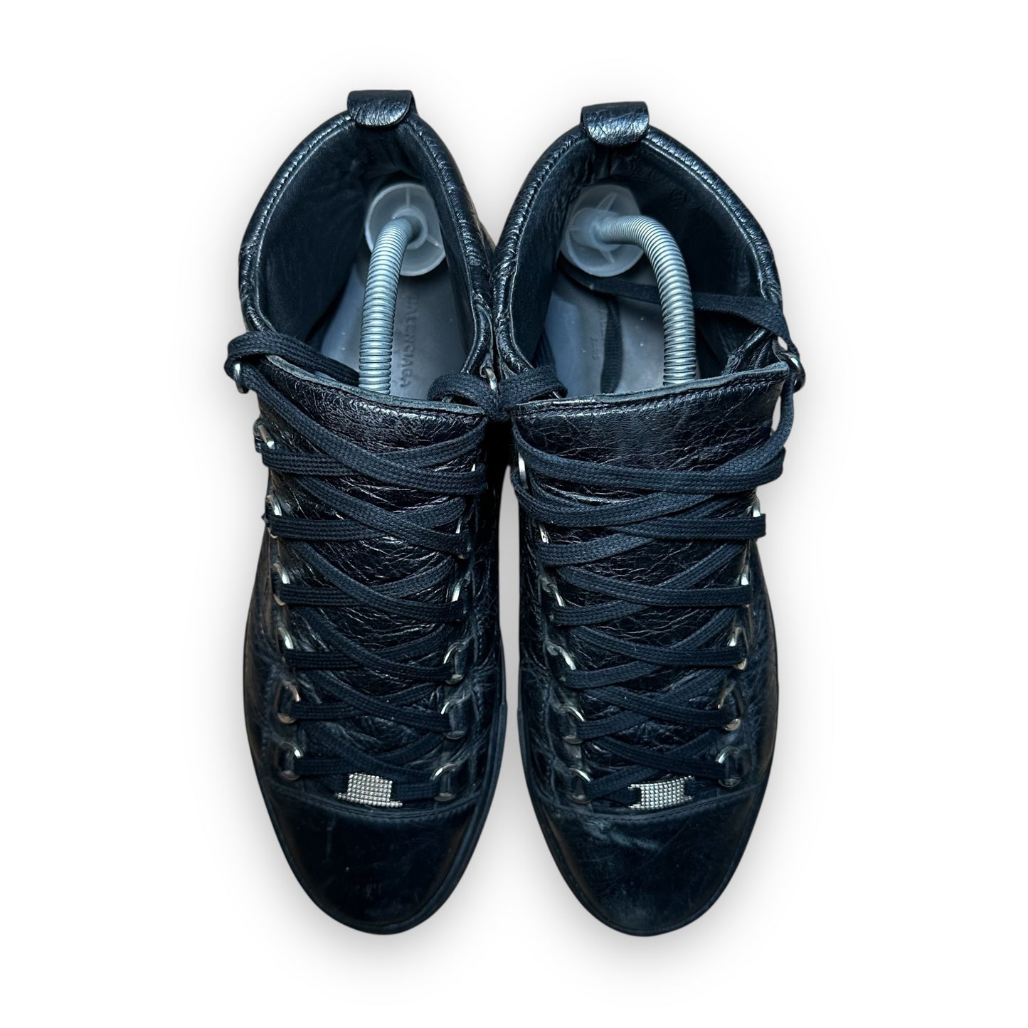 EU42.5 - US9 - UK8 • Balanciaga Arena High Leather Black
