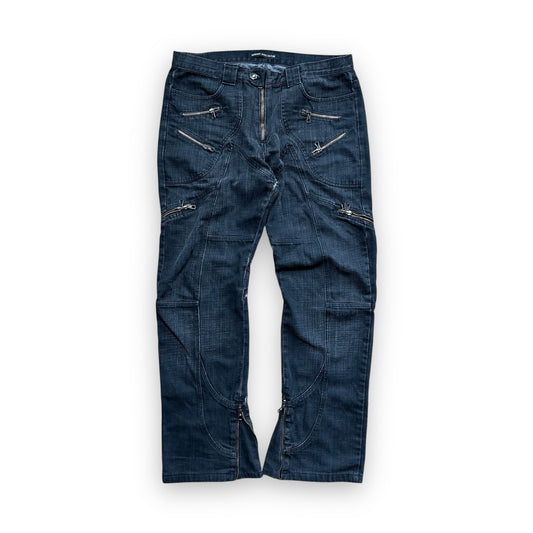 Jeans Versace Flare Technical Multi Zip vintage (L)