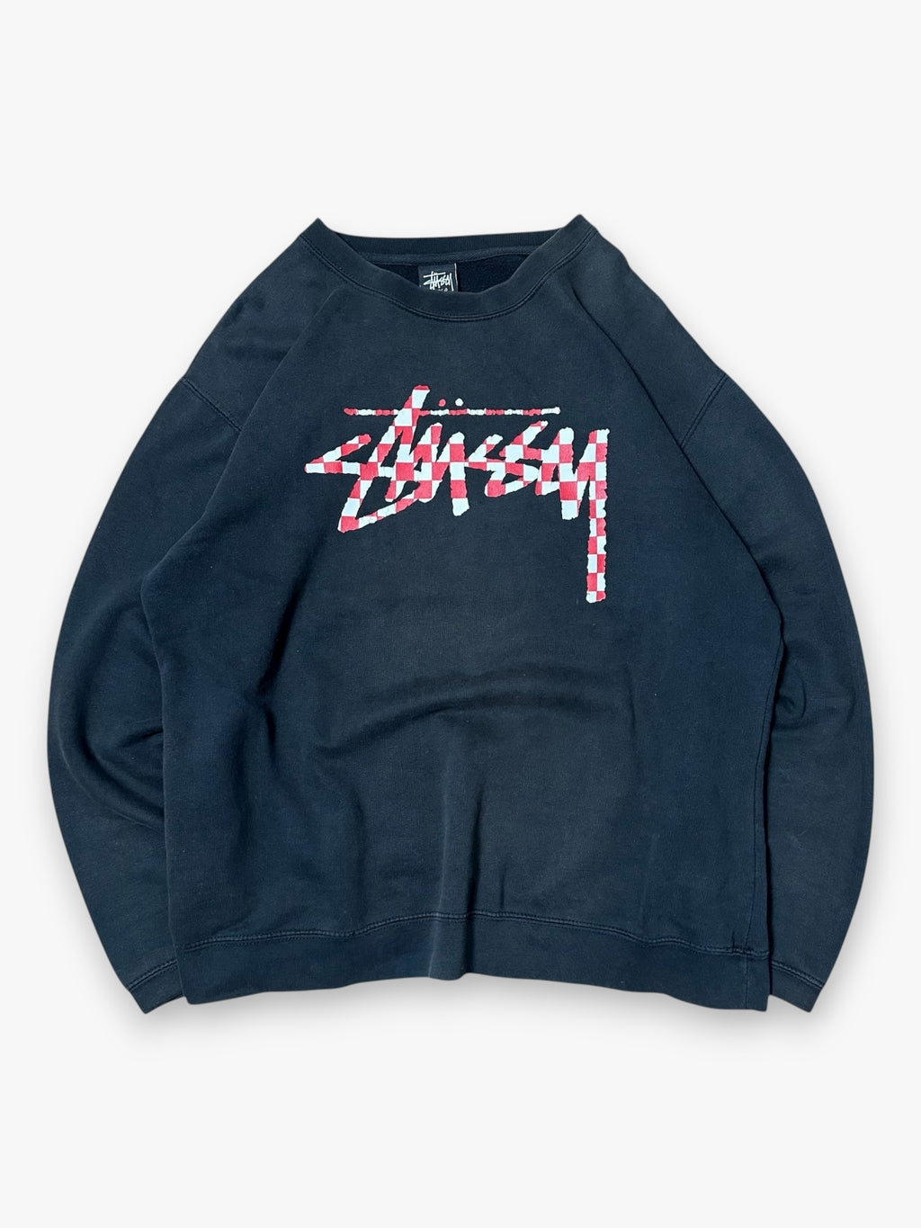 Sweatshirt Crewneck Stussy Tiles Black