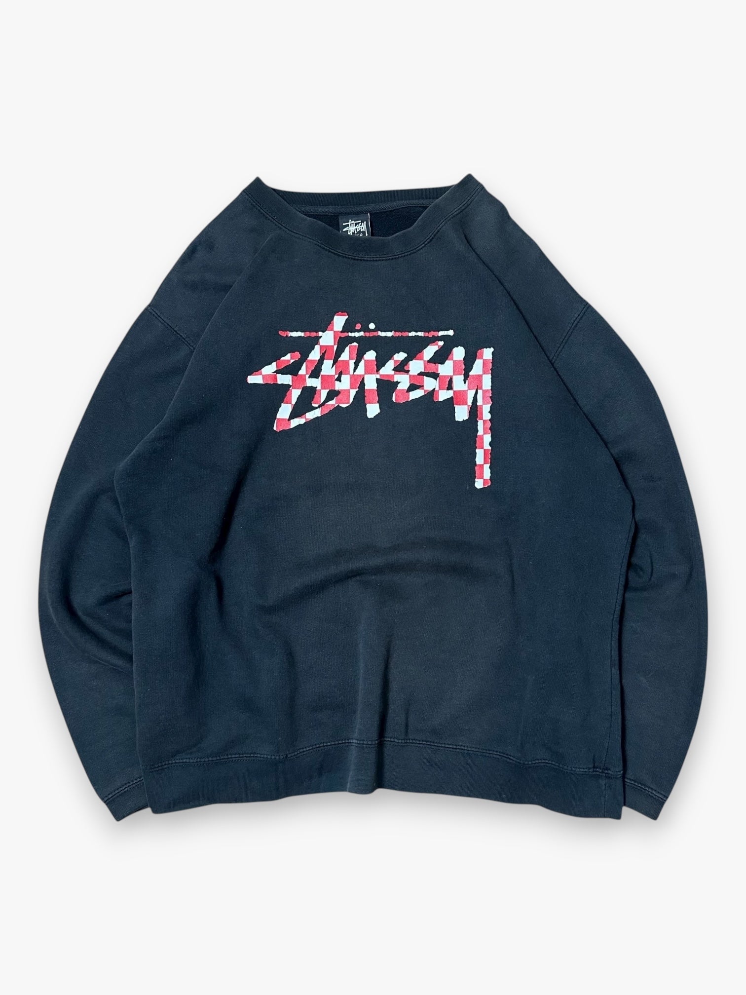 Sweatshirt Crewneck Stussy Tiles Black