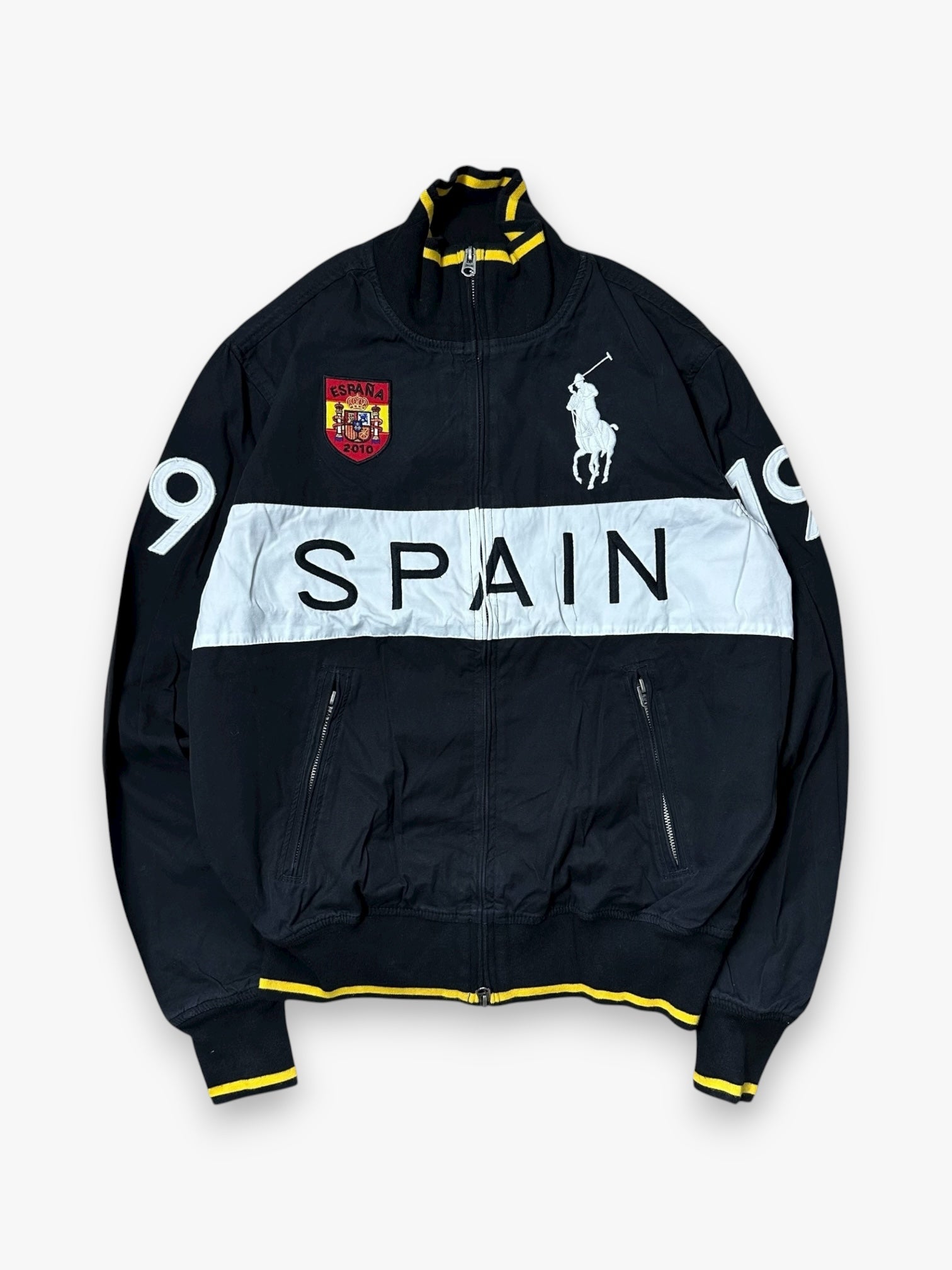 Jacket Ralph Lauren Flag Spain Black vintage