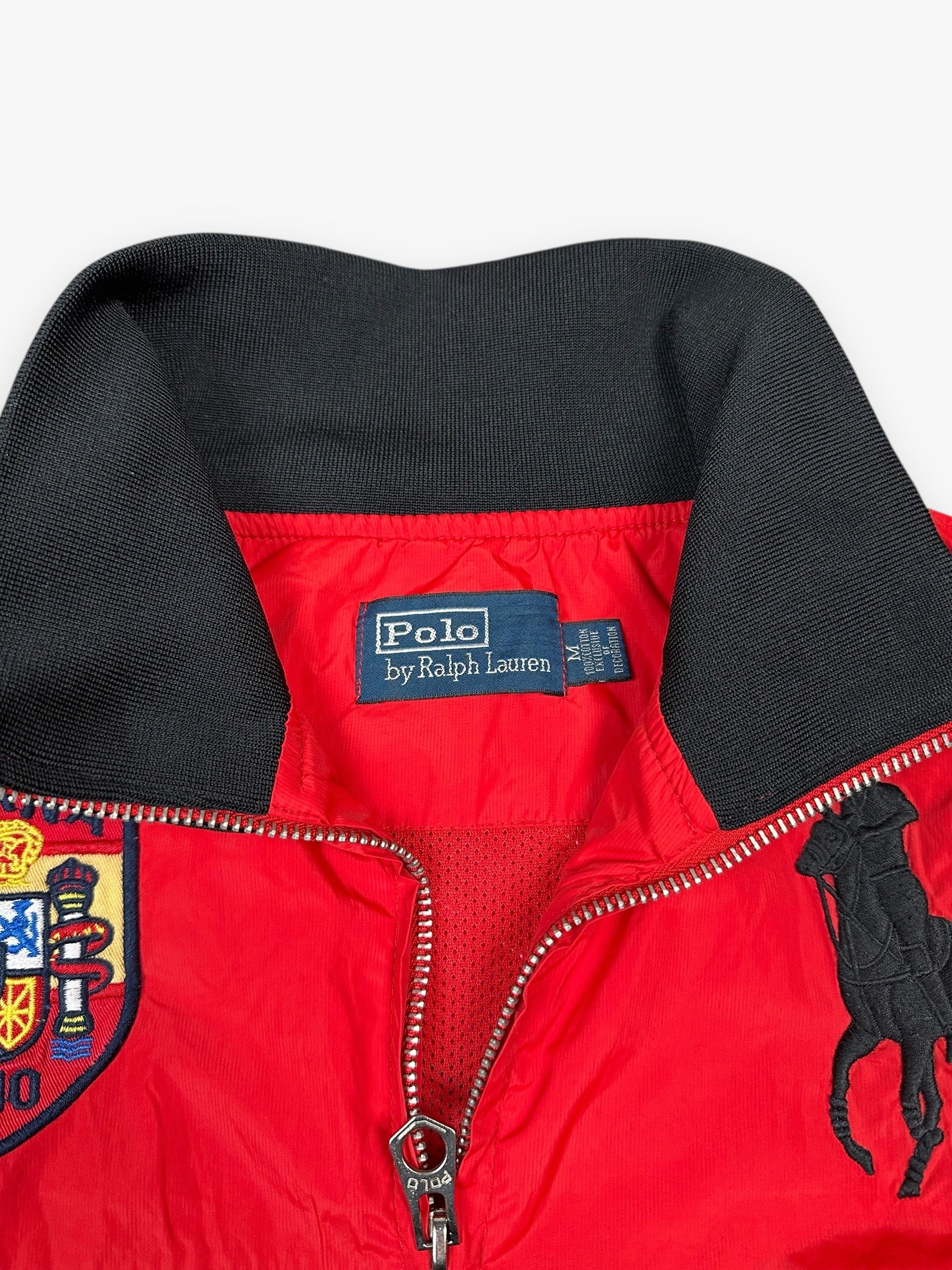 Jacket Ralph Lauren Nylon Flag Spain Red vintage