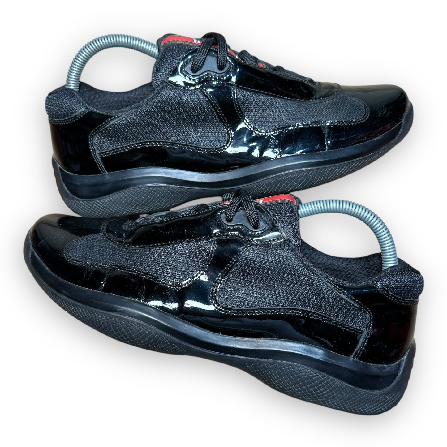 EU40.5 - US7.5 - UK6.5 • vintage Prada America’s Cup Black Patent