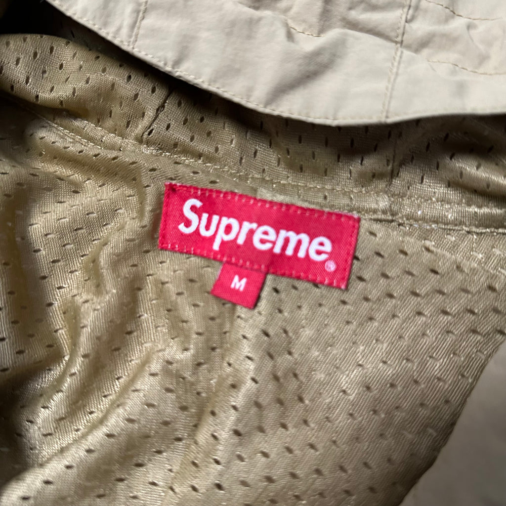 Jacket Supreme Reflective Taping Hooded Pullover Tan SS18