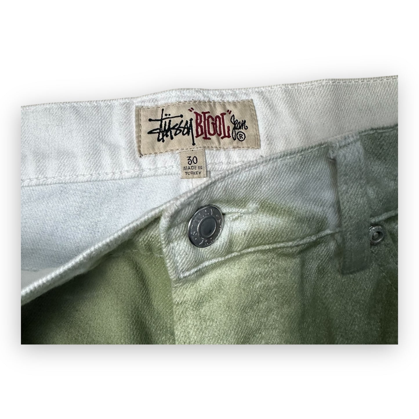 Pant Stussy Big Ol Baggy Denim Green Faded (S)