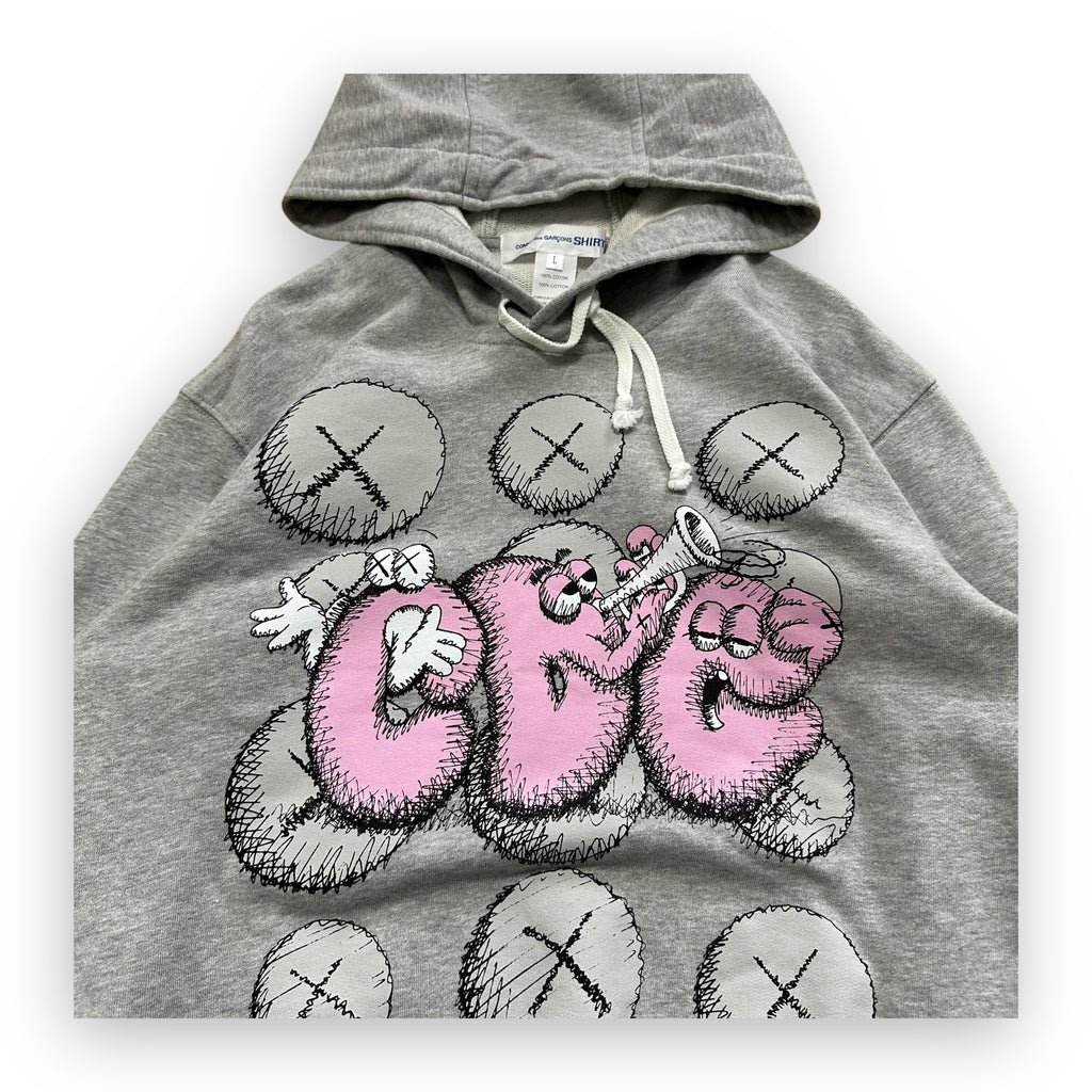 Sweatshirt Hoodie Comme des Garcons SHIRT x KAWS Grey