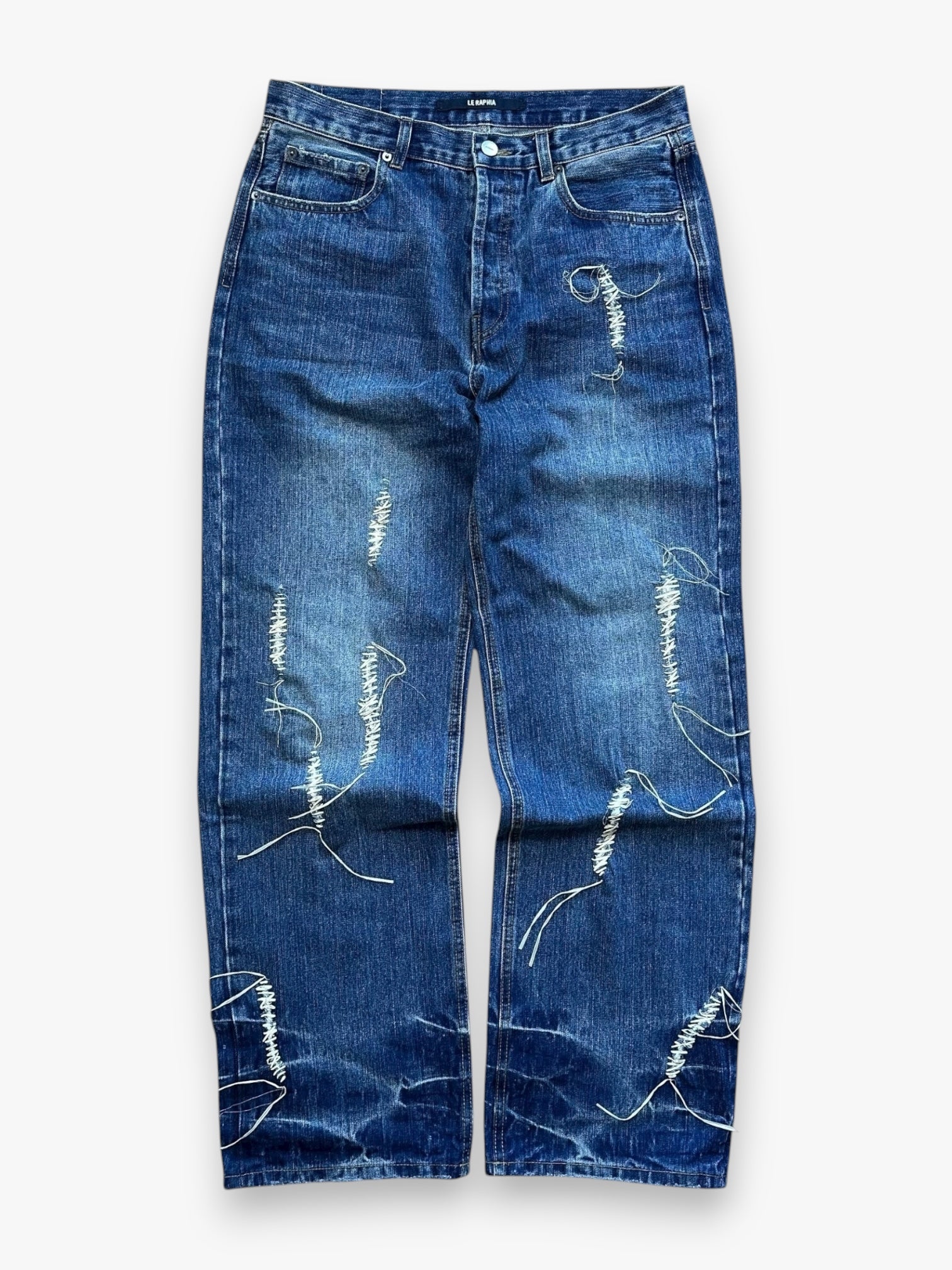 Jeans Jacquemus « Le Raphia » Destressed Ropes